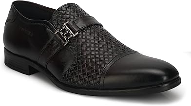 LUIS MERCOS (LM013) Men's Top Grain Leather Monk Strap Shoes