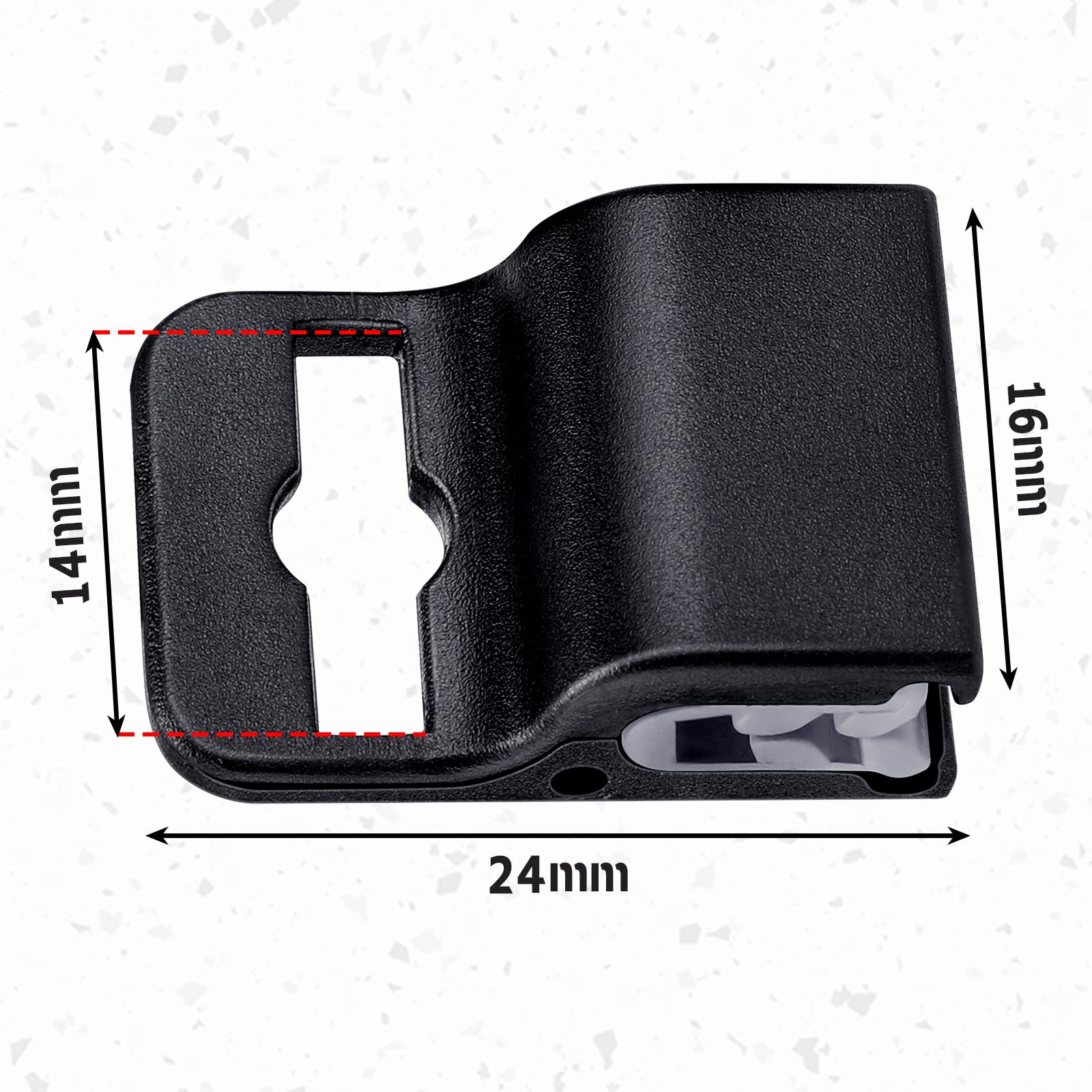 Black Gripper Card Holder Clamps Black Swipe Card Holder Plastic ID Card Secure Badge Holder for Standard Thickness ID Badge Smart Card - Image 2