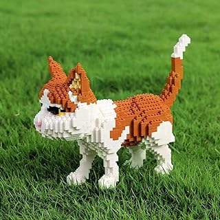 Lovely Cat Building Blocks Pet Building Toy Sets, DIY Animal Blocks Ornaments, Spring Festival Holiday Construction Toy Gift for Boys Girls (Cat-B (1390PCS))
