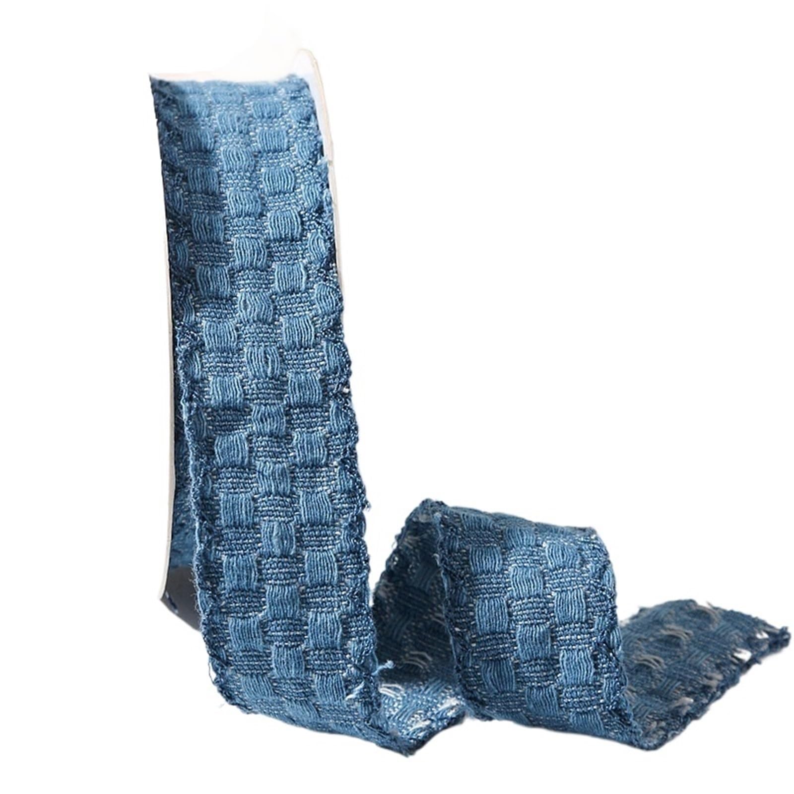 25 mm, 50, 2,5 cm, 3,8, karierte Denmin-Bänder, handgefertigtes Klebeband, Bastelarbeiten, Haarschleifen, Krawatte, Hut, Kleidungszubehör, 20 Yards(LIGHT BLUE,50mm)