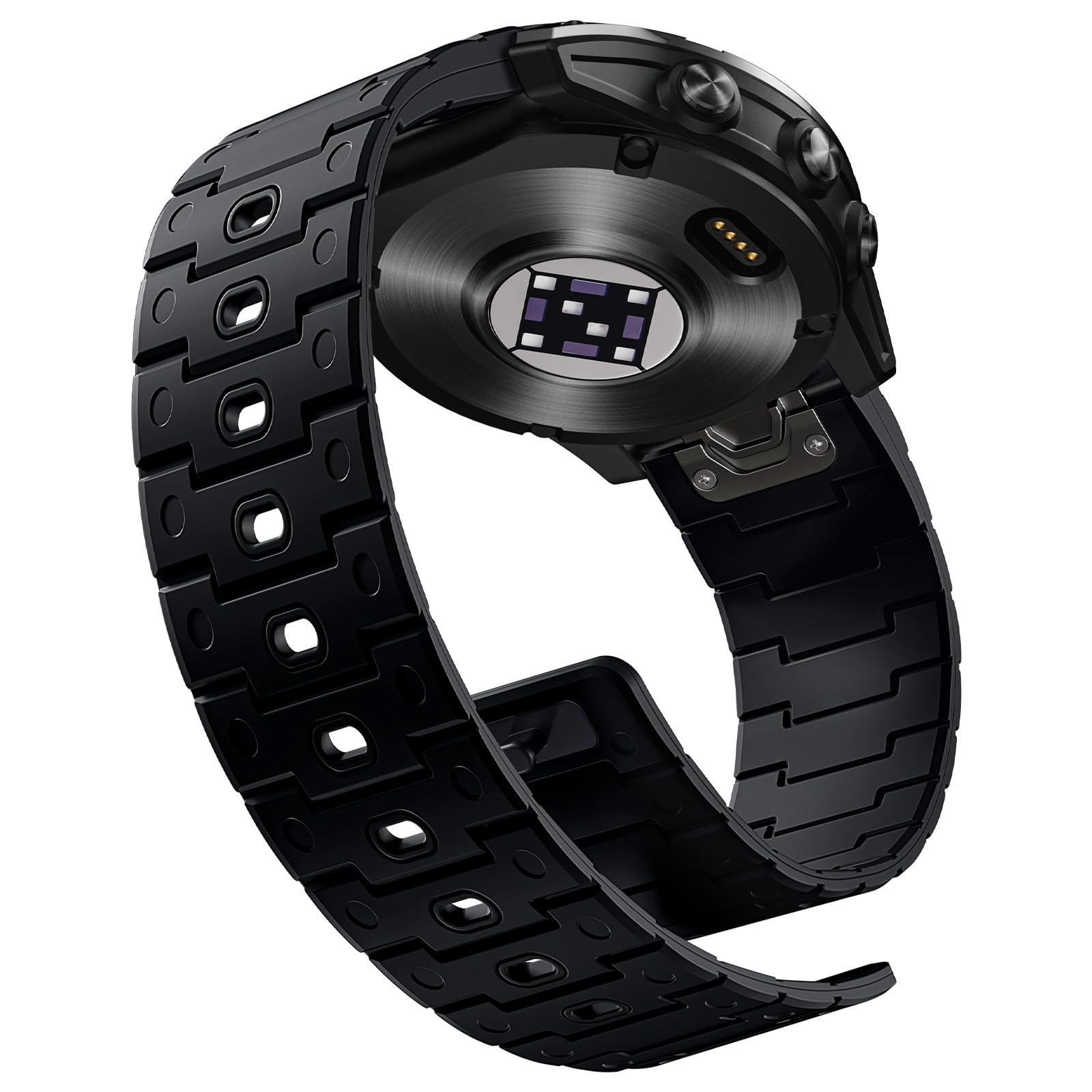 [Bandletic]ガーミン バンド-22mm マグネット式 シリコン バンド 軽量 通気 2色デザイ Fenix 8 47mm/8 Pro/7/Forerunner 970/965/955/945 Approach S70 47mm/S62/S60/Instinct 3 45mm/2/Quatix 8/7/6/5/Epix Pro 2など対応