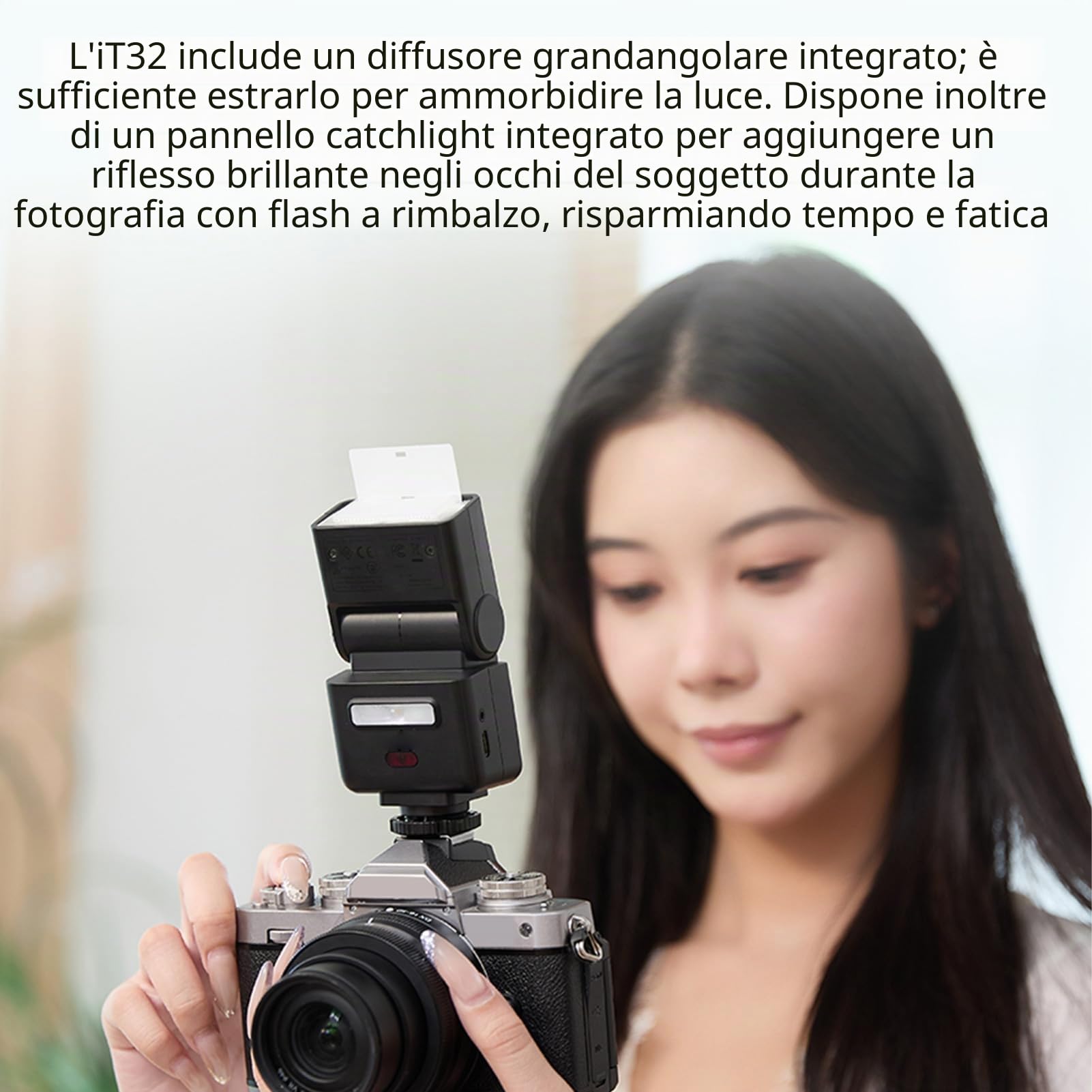 GODOX iT32 TTL fotocamera flash X5N Flash wireless 1/8000s HSS GN18 fotocamera Speedlite 1.5 s tempo di ricarica luce LED integrata con diffusore morbido e filtro magnetico per fotocamere Nikon