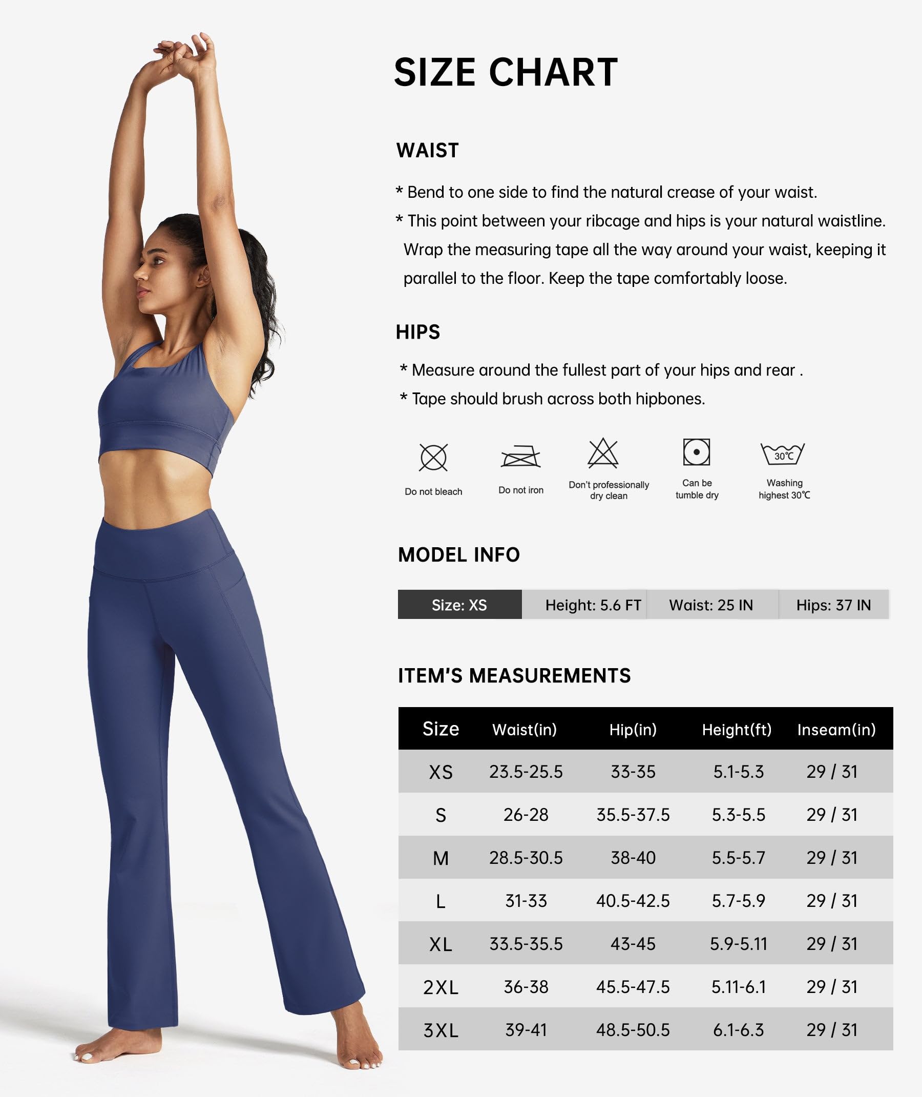 Willit Pantalones de yoga para mujer de 27, 29, 31, 33 pulgadas, acampanados, cintura alta, control de abdomen, pantalones de entrenamiento con bolsillos