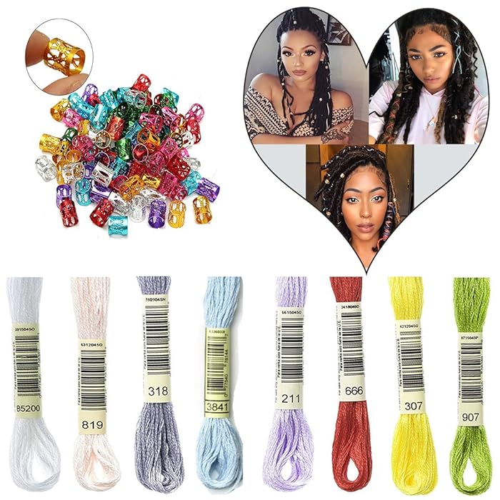 Buy HairPhocas 8 Colours Magic Hair Strings Box Braids Hair Deco
