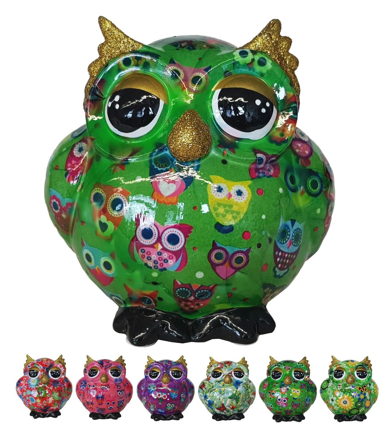 netproshop Pomme Pidou Sabo Ceramic Owl Money Box Choice of Owl Green