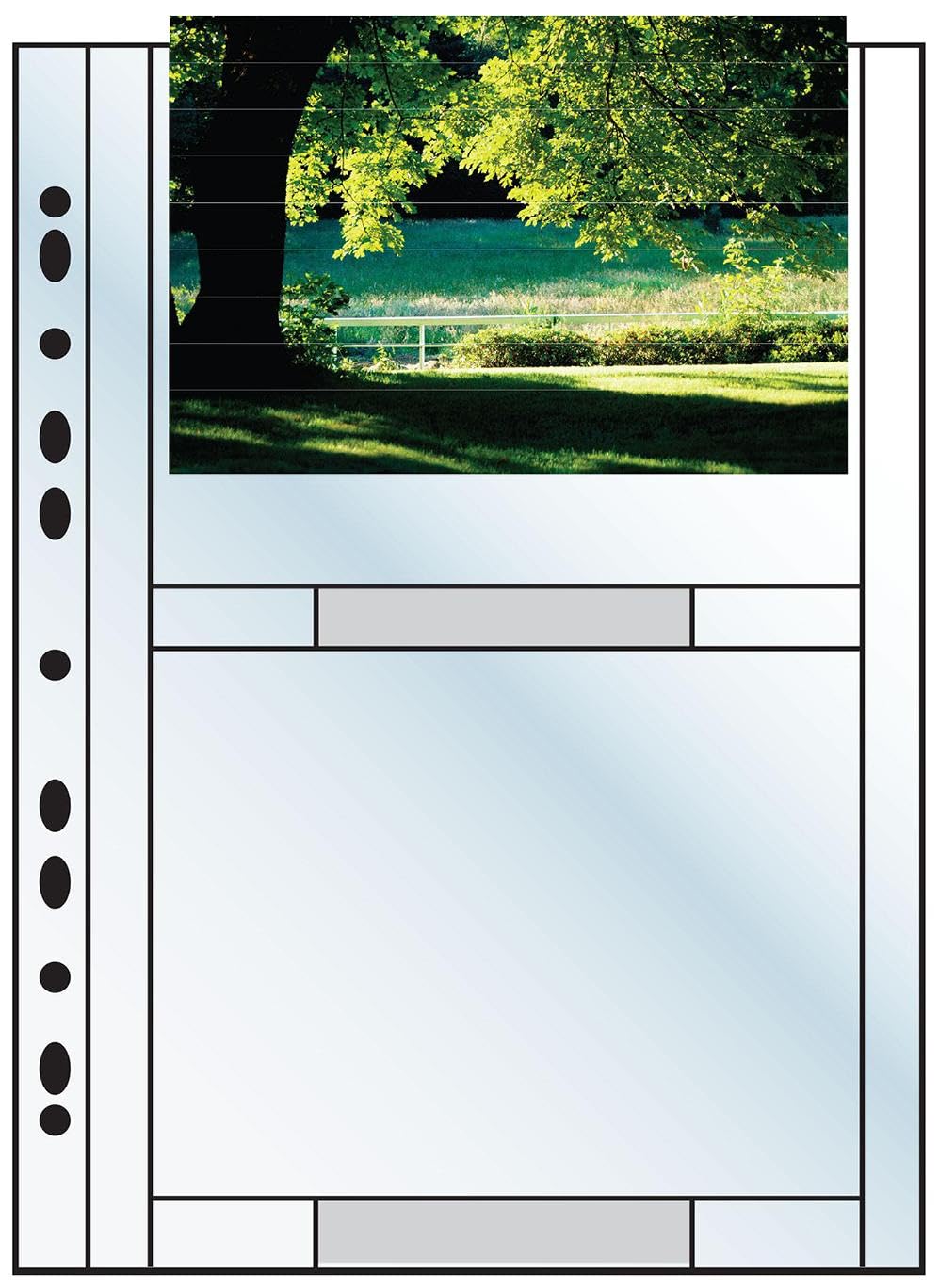 Arrowfile Acid-Free Photo Refill Pages for 7x5 / 130x180mm Prints, Pack of 10, Holds 40 Photos, Fits A4 Binders