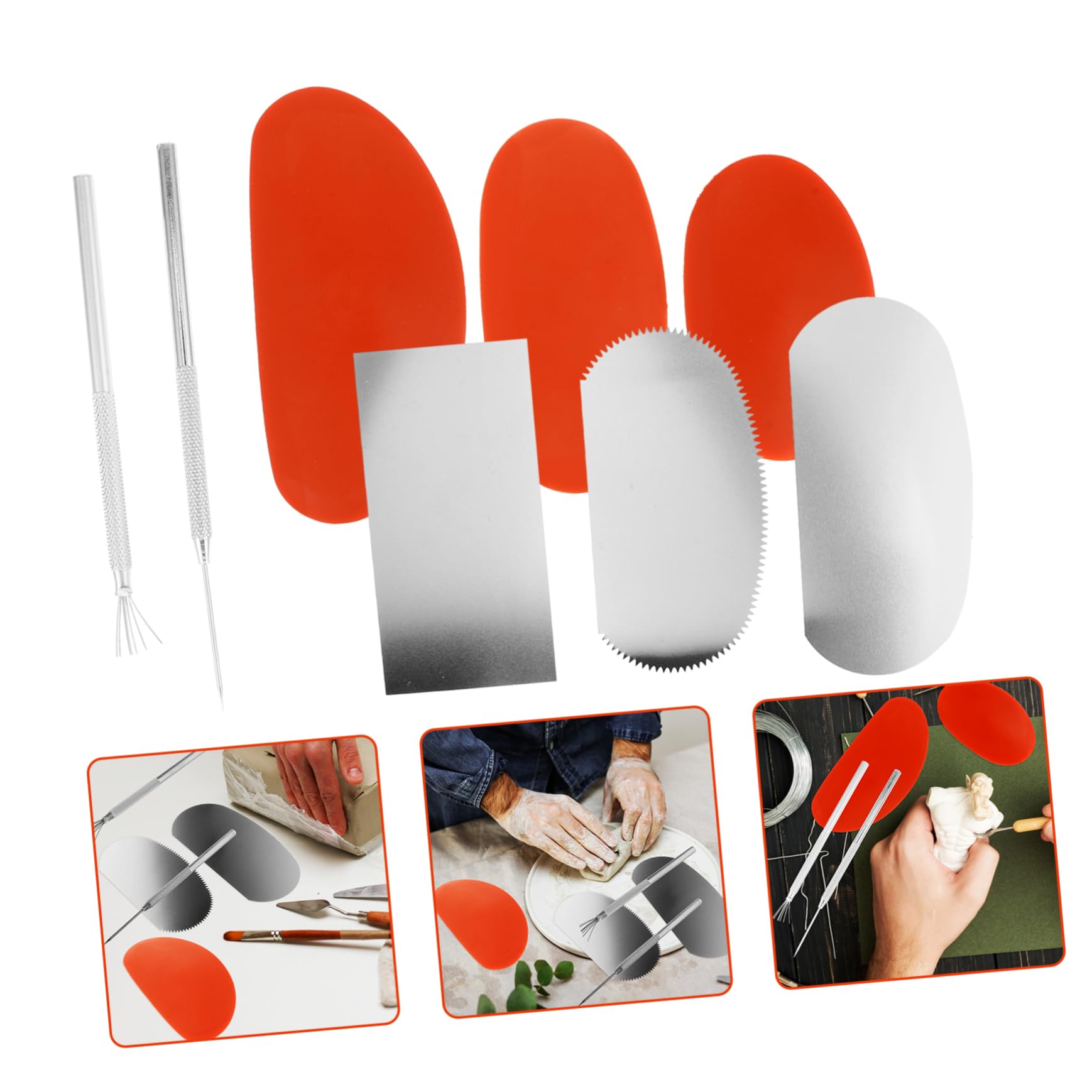 5sets Strumenti per Sculpting Argilla di Utensili per Ceramica Strumenti di Intaglio e Modellazione per Artisti e Appassionati della Ceramica Facile da Pulire e Conservare