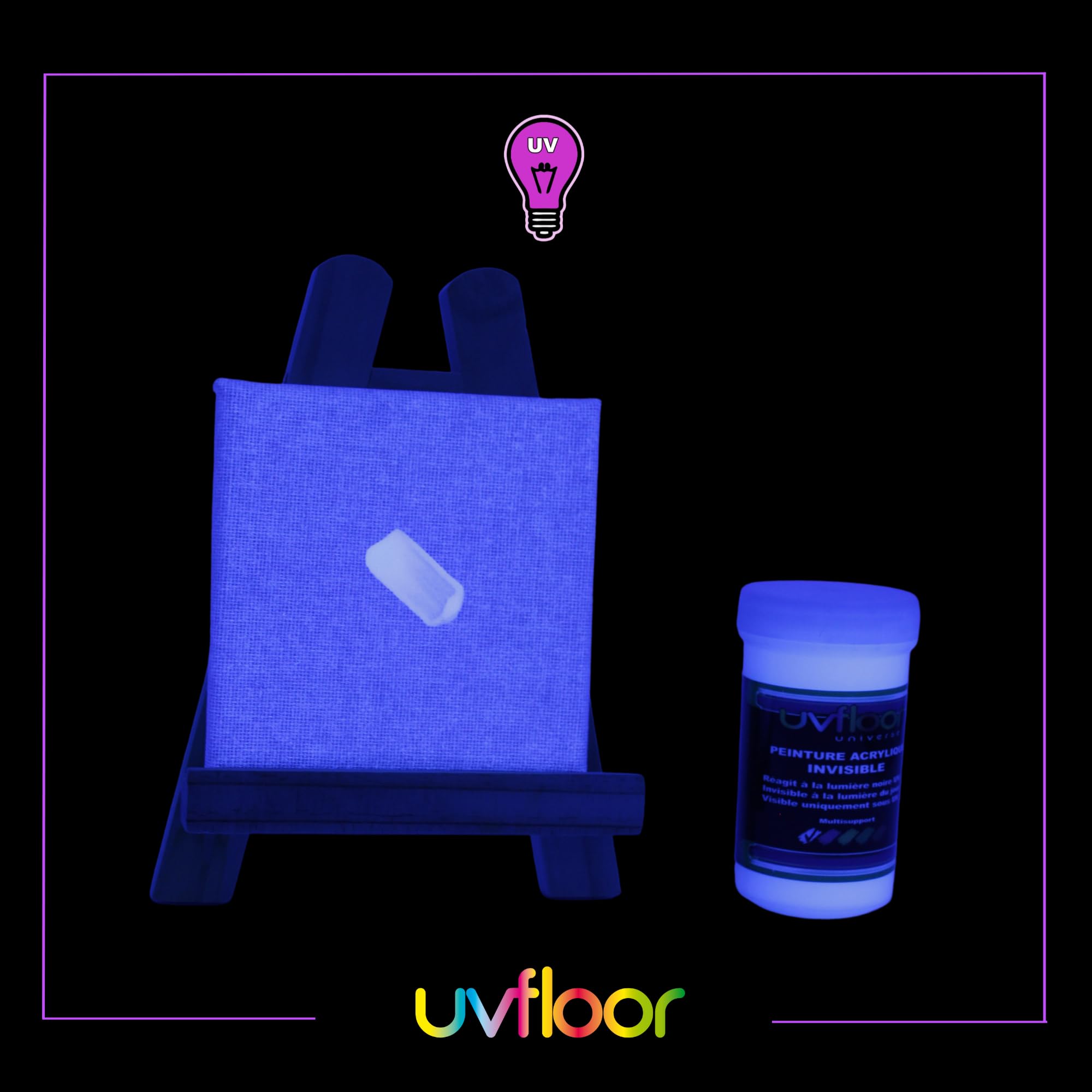 UV FLOOR Fluo Blue Niewidzialna farba UV 365 nm ultra pigmentowana 100ml