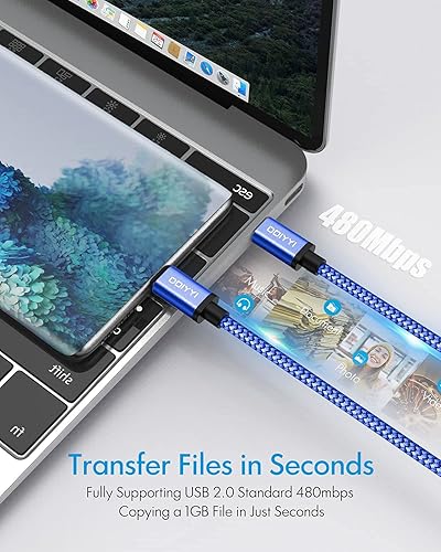 Miniatura 3 de Cable USB C a USB C, 60 W (3 A), carga rápida tipo C a tipo C, cable de carga trenzada compatible con Samsung S23 Ultra S22 S21 S20, Note10, Pixel 7