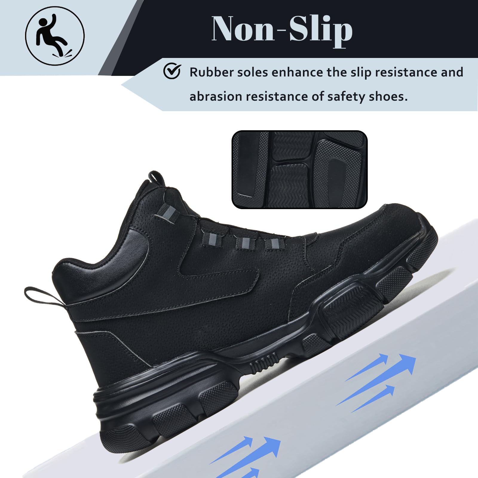 Botas de Seguridad para Hombre Mujer Impermeable Ligeras Botas de Trabajo con Punta de Acero Antideslizante Zapatos de Seguridad 37-46 EU