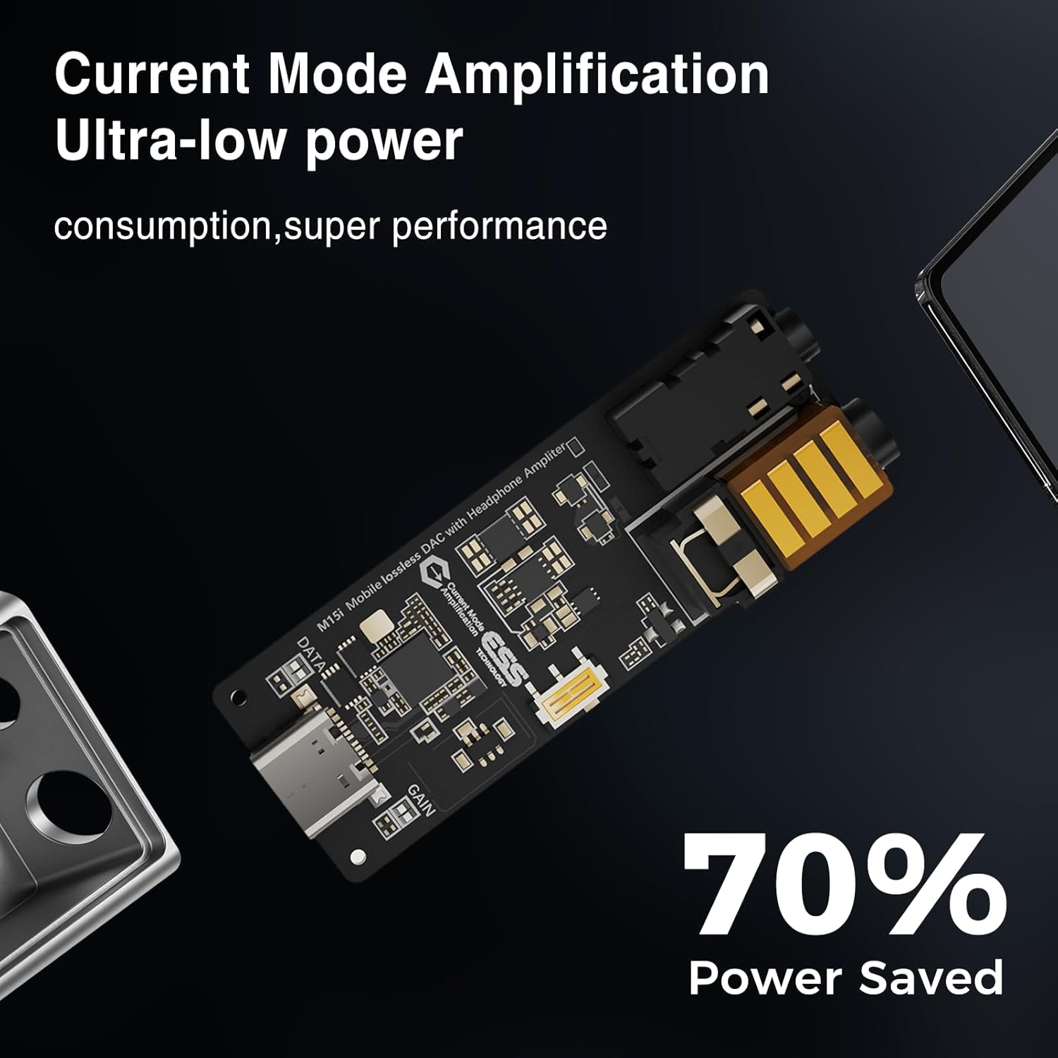 Questyle M15i Blues Blue Headphone Amplifier [MFi Certified] Jazz/Blues Custom Tuning Portable USB C DAC Amps with 4.4mm/3.5mm Outputs PCM 768kHz/DSD512 Hi-res Lossless Audio Adapter for Phones/PC