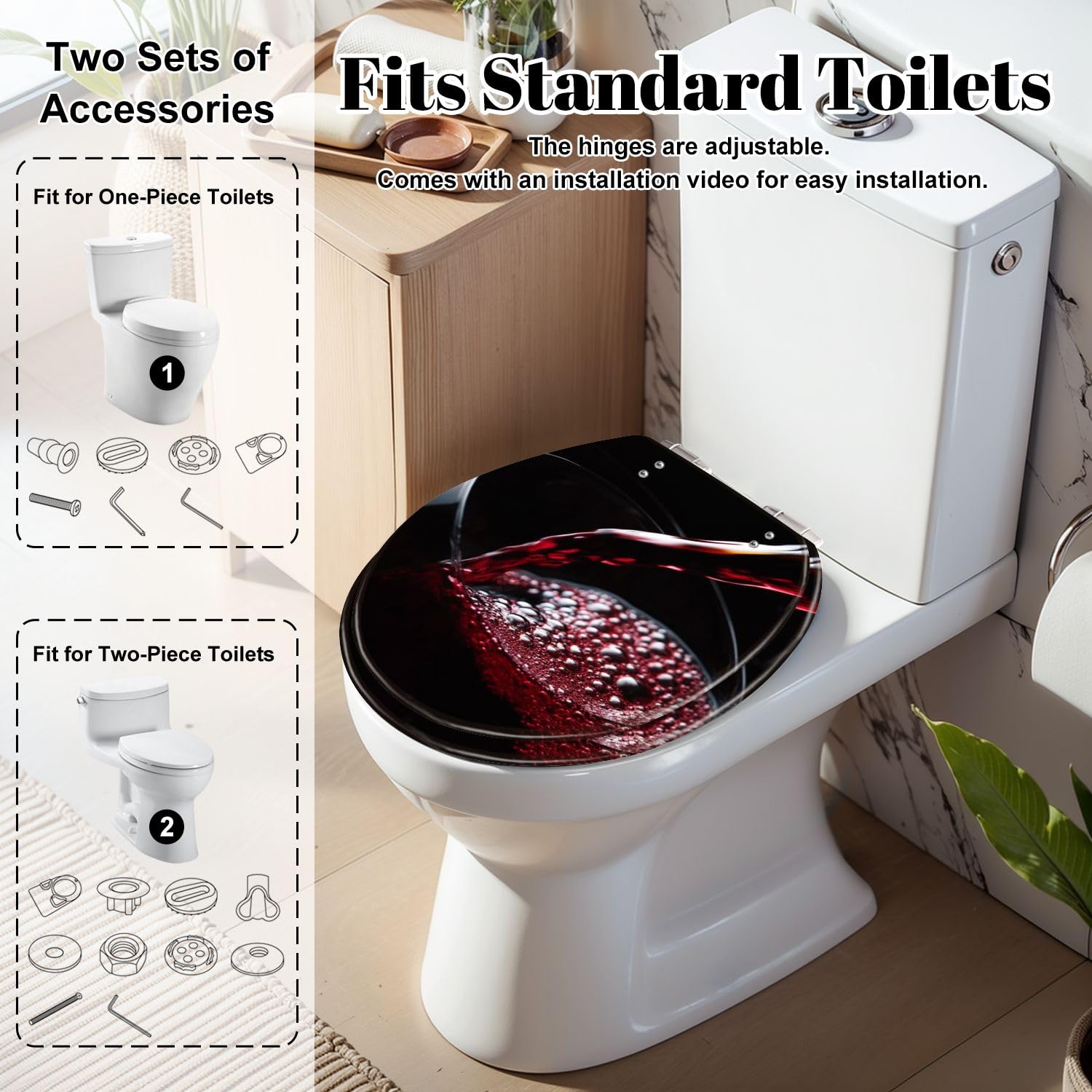 Sedile WC rotondo generico per bagno
