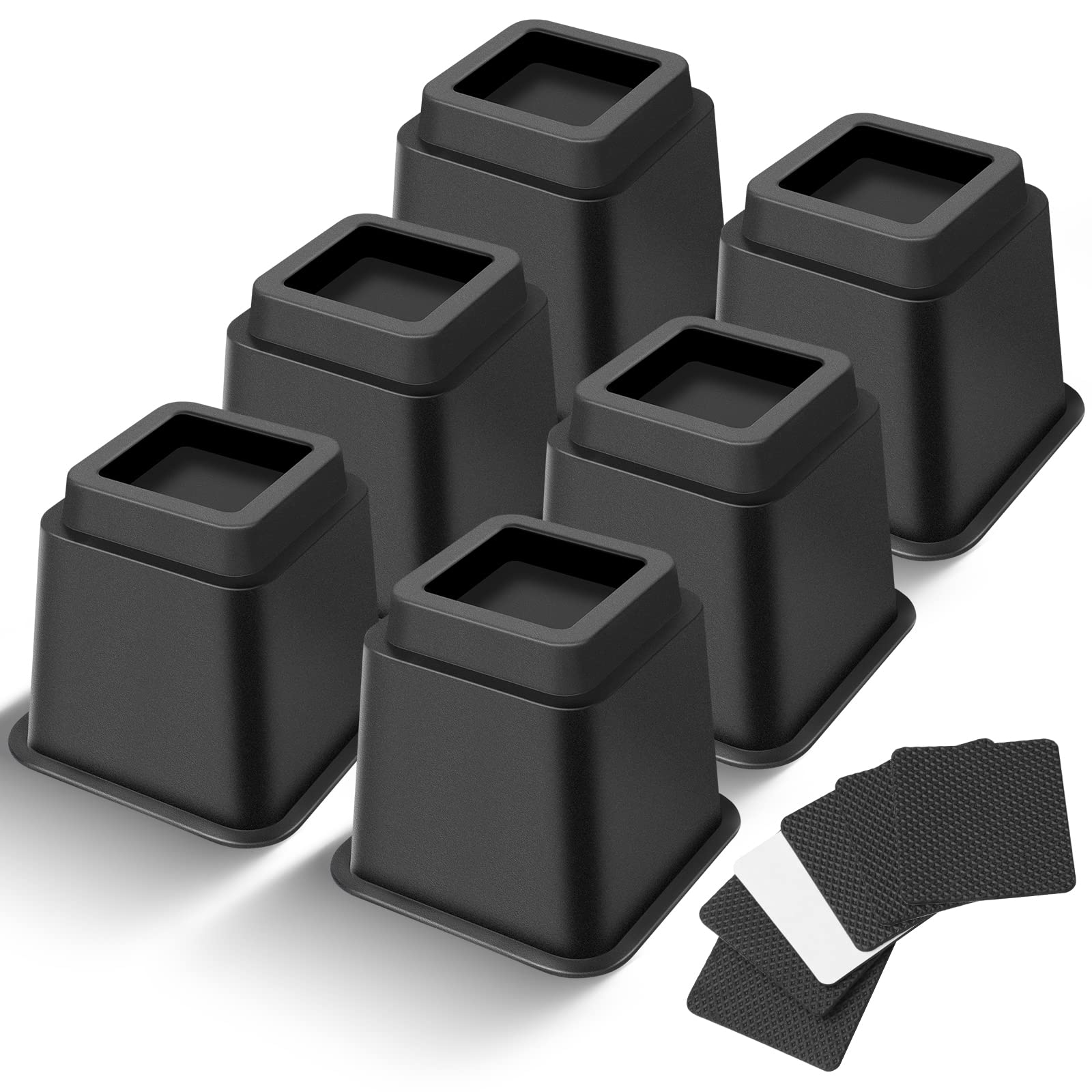 Elevador de cama para ajuste de altura de muebles (FTX 5 pulgadas (juego de 6))