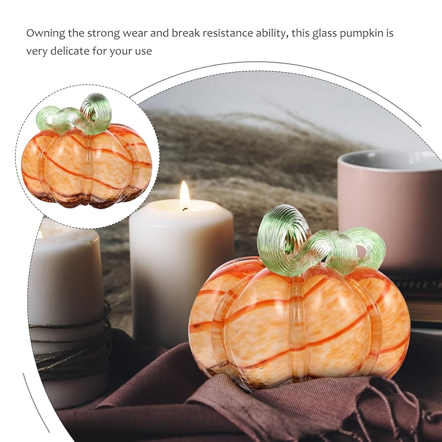 カボチャ型ガラス装飾品 財富丰收 Amazon.co.jp: Veemoon ガラスのカボチャの飾り ミニガラス