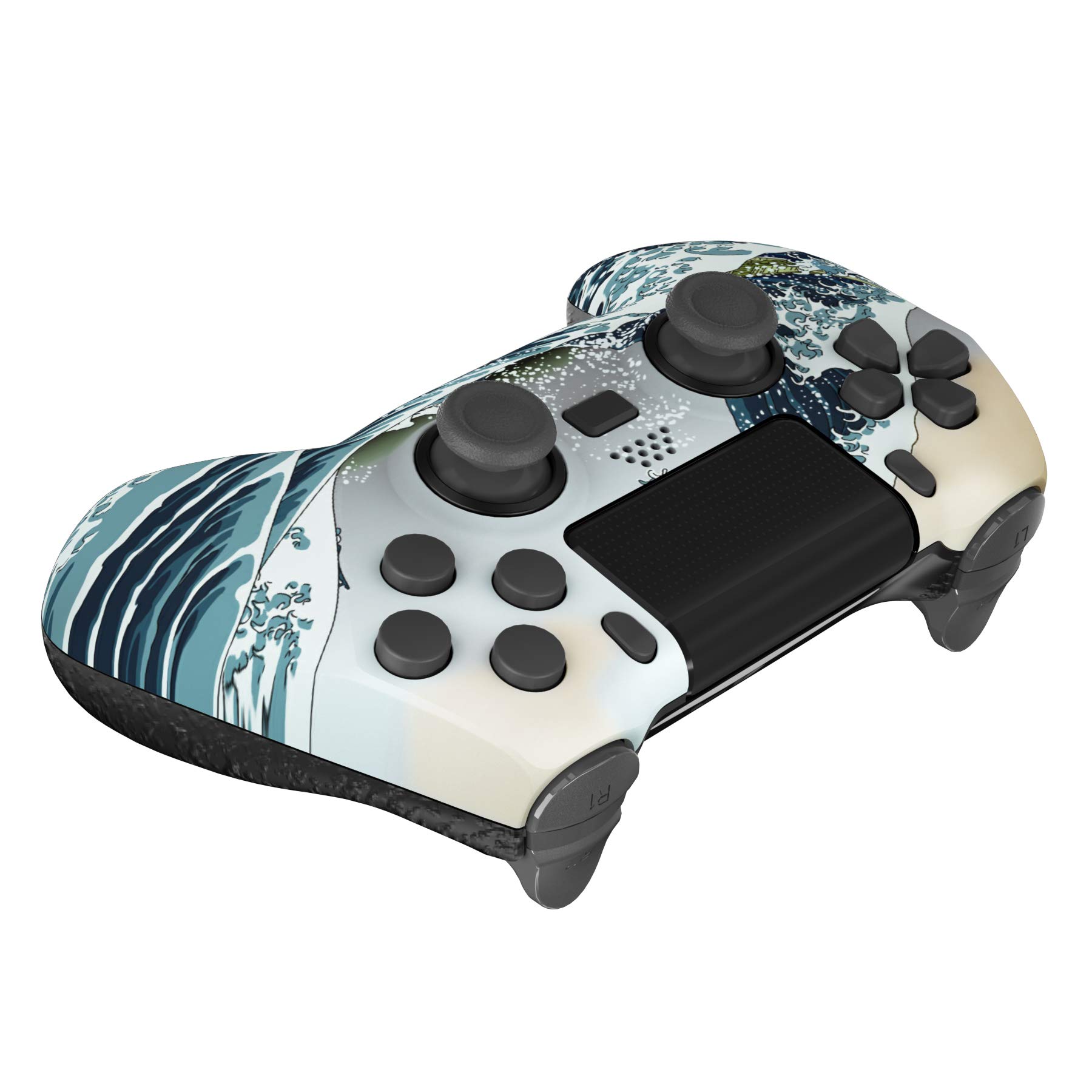 eXtremeRate DECADE-Turnier-Controller(DTC) Remap Kit für ps4 Controller JDM-040/050/055, Remap Board&Re-Design Faceplate/Backplate&4 Rückpaddles&Trigger Stops Kit (Welle)-KEIN Controller