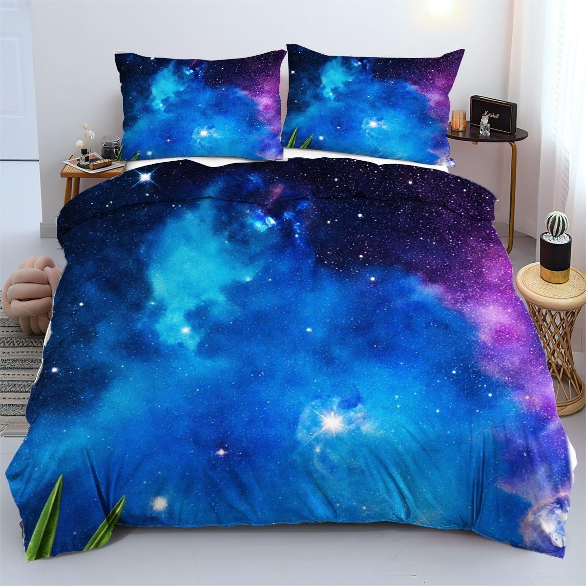 Housse de couette 90x190 cm étoiles pour illuminer la chambre de votre enfant
