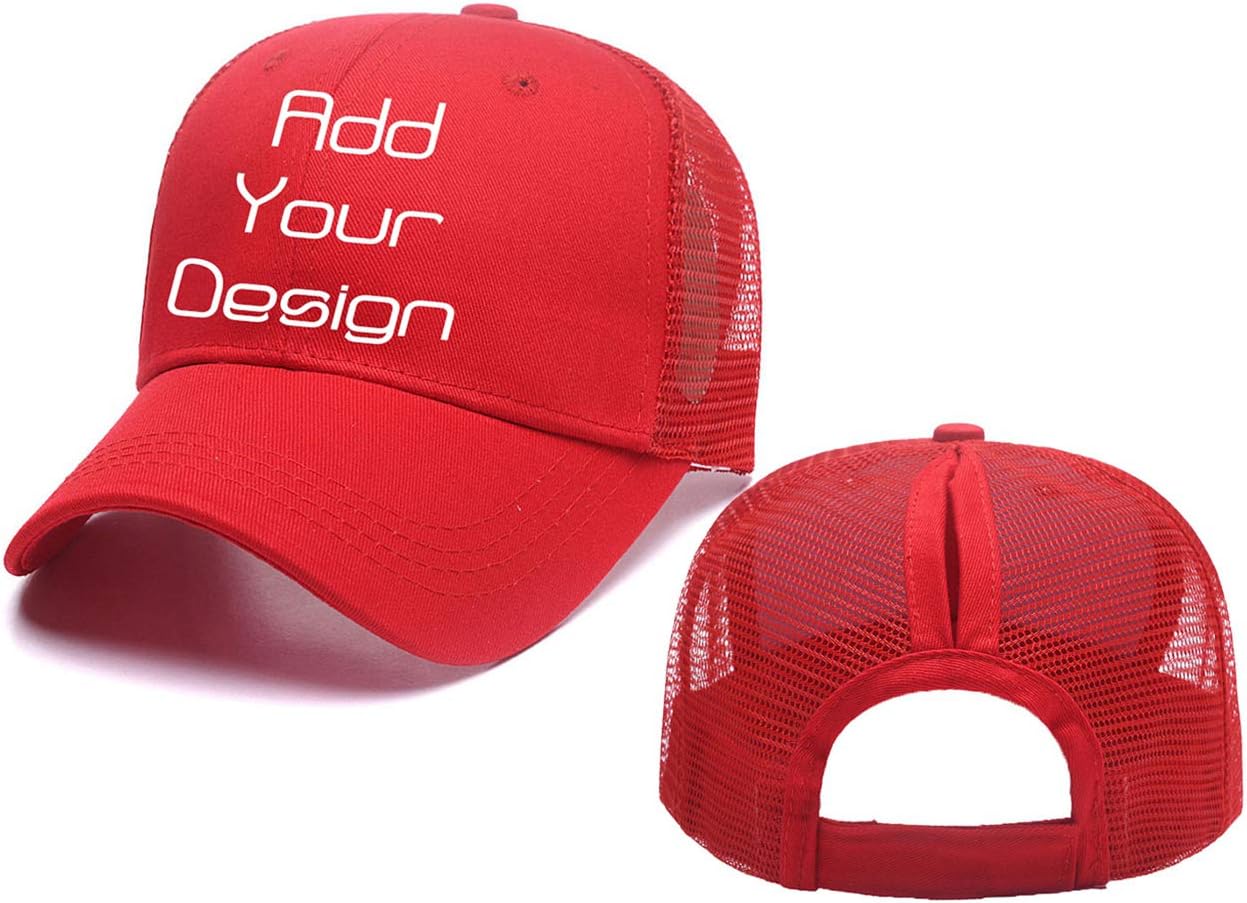 Custom Embroidered Hat, Ponytail Baseball Cap Personalized Cowboy Hat Glacier Cap Mesh Visor Trucker Hat