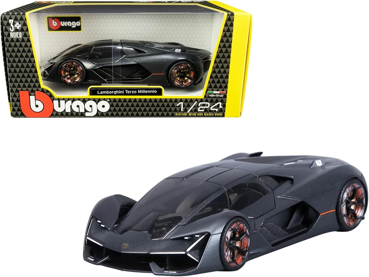 Bburago Lamborghini Series Model Collection Diecast Metal Car 1:24 (Sian FKP 37 Red)