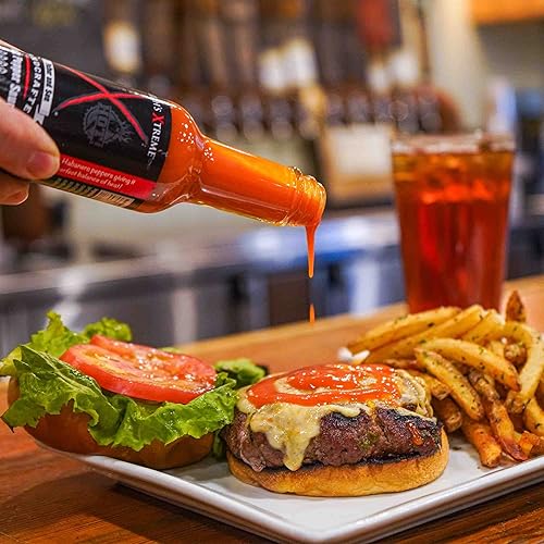 Miniatura 3 de Salsa picante Elijahs Xtreme Ghost Pepper Sauce muy picante sabor gourmet vegano sin gluten 5 onzas