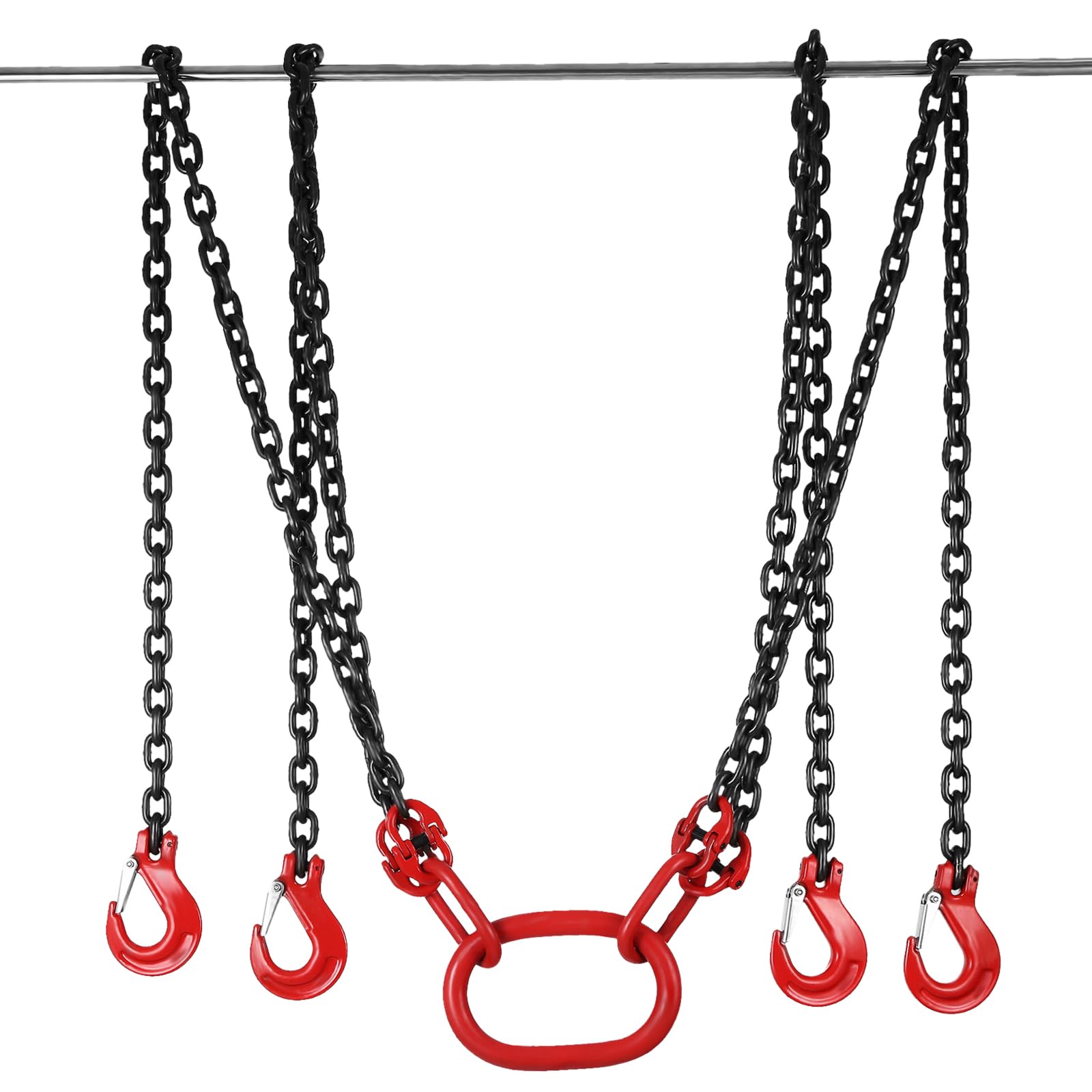 VEVOR Cadenas de Elevación de 4 Patas G80 Acero Aleado 3 m 8 mm 5 t