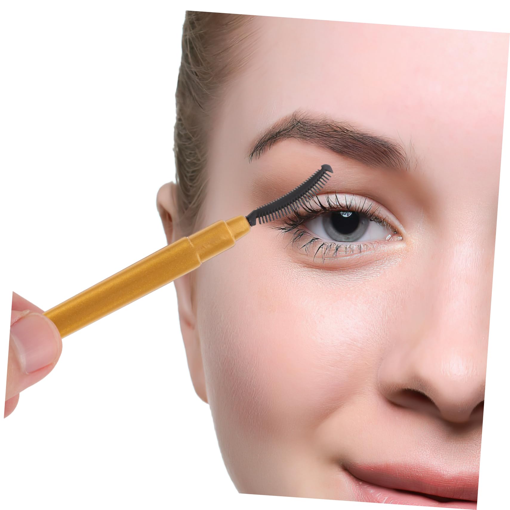 Ipetboom 6pcs Silicone Eyelash Brush Sets for Makeup Lash Fan Applicator Tool Soft Brush Head Protective Cover for Travel and Touch-ups