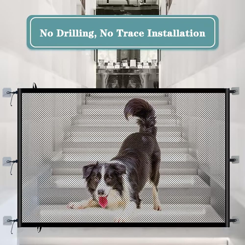 Barriere de Securite Enfant sans Percage Pet Barrière de Sécurité Chat Chien Lapin Bébés Barriere Escalier