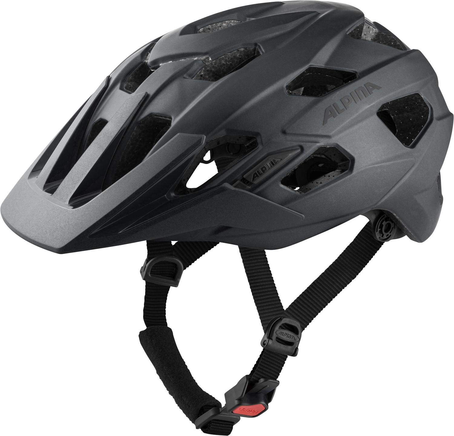ALPINA ANZANA - Casco de Bicicleta para Adultos - Black Matt - 52-57 cm