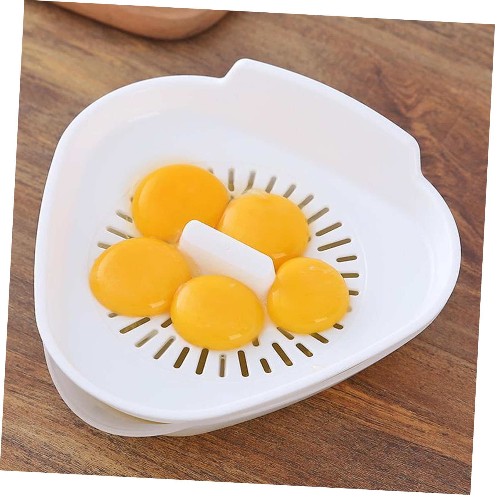 OFFSCH 1Pc Egg White Separator and Plate Microwave Egg Cooking Tool Material Egg and White Yolk Divider for Preparation