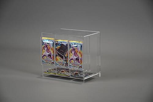 Dispensador de paquete de refuerzo de acrílico de 3 ranuras para tarjetas comerciales