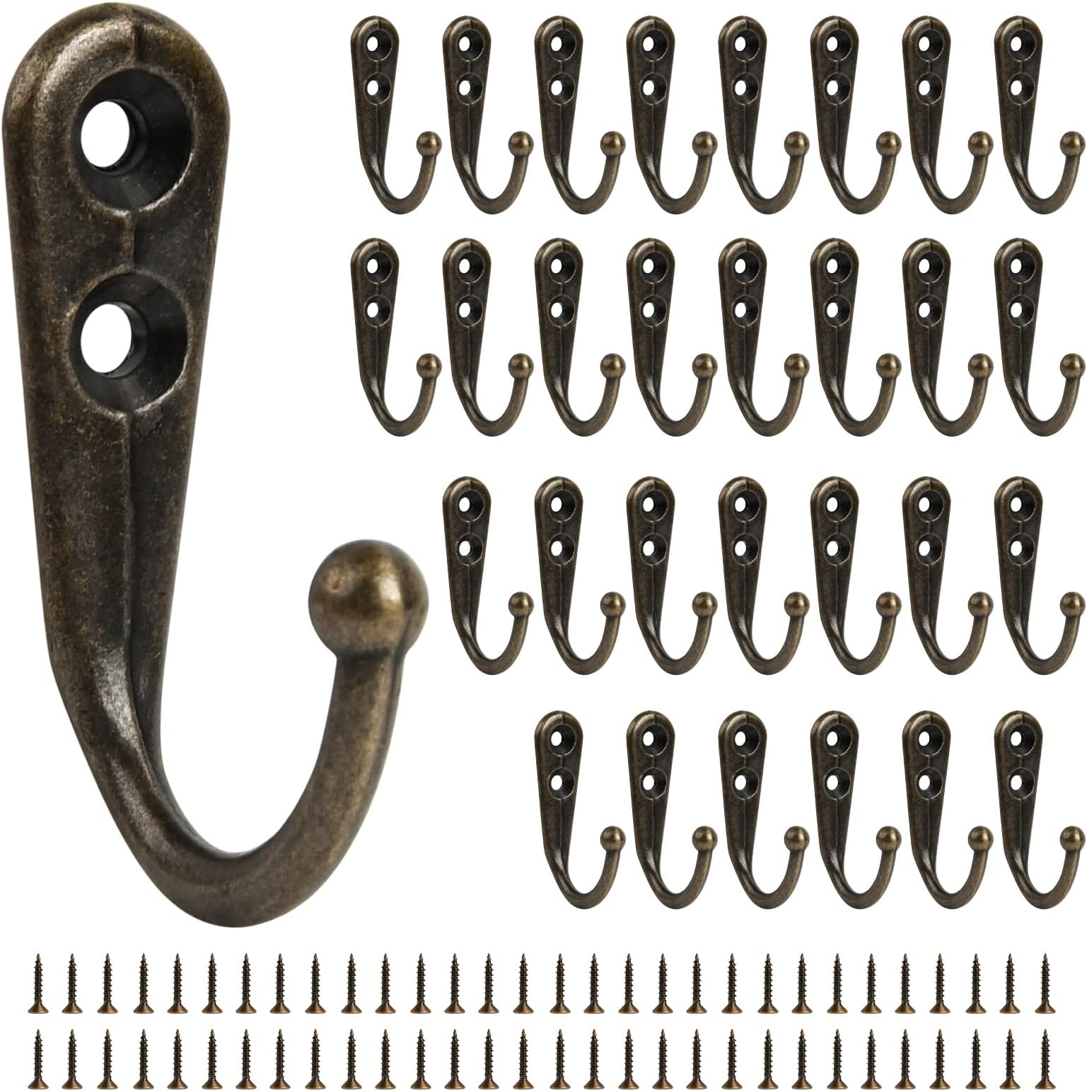 Hajoyful Coat Hooks38 Pack Farmhouse Hooks with Metal