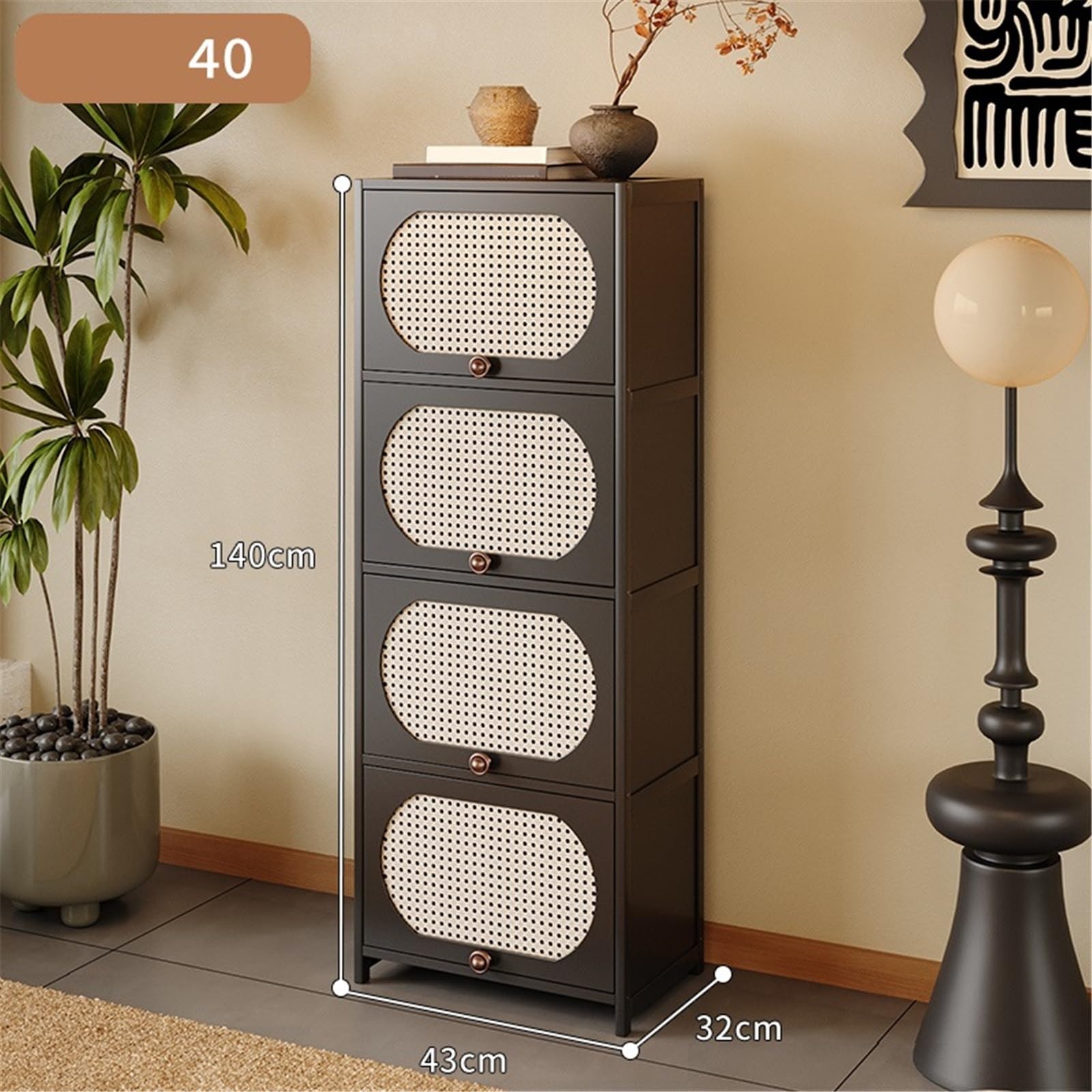 Mobile da buffet Narrow-sided 4-tier Corner Sideboard Floor-standing Ingresso