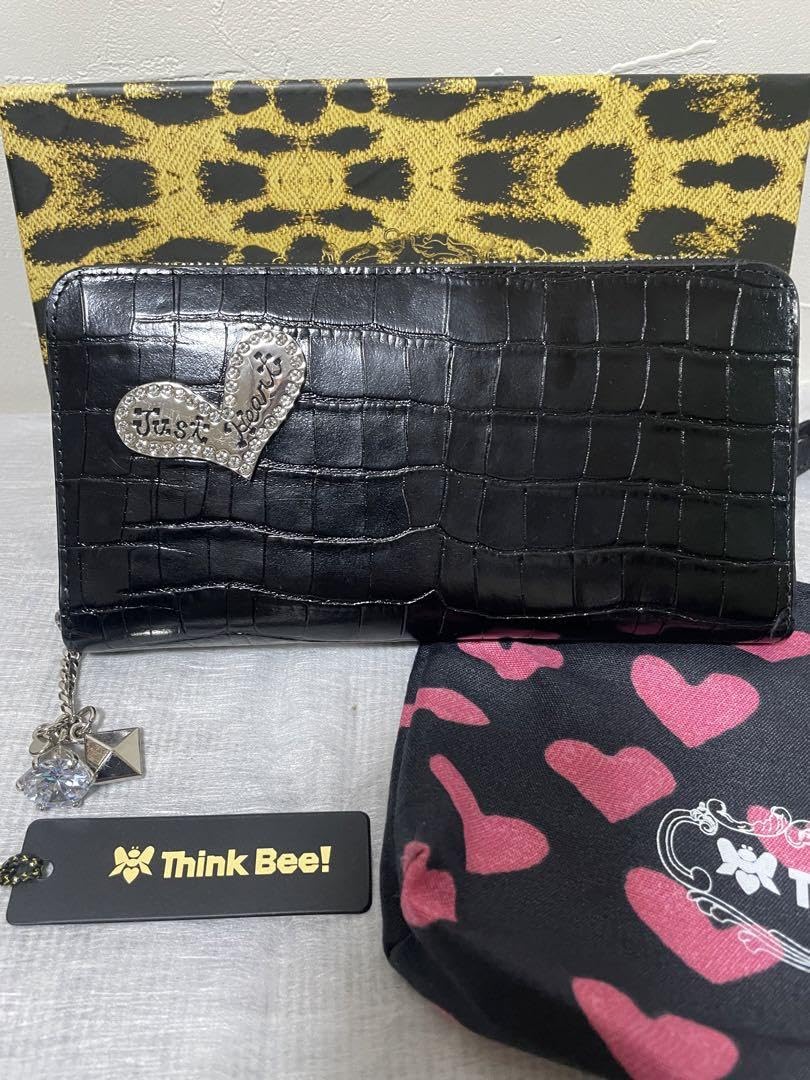 Amazon.co.jp: Think Bee! シンクビー 長財布 黒 レザー : おもちゃ