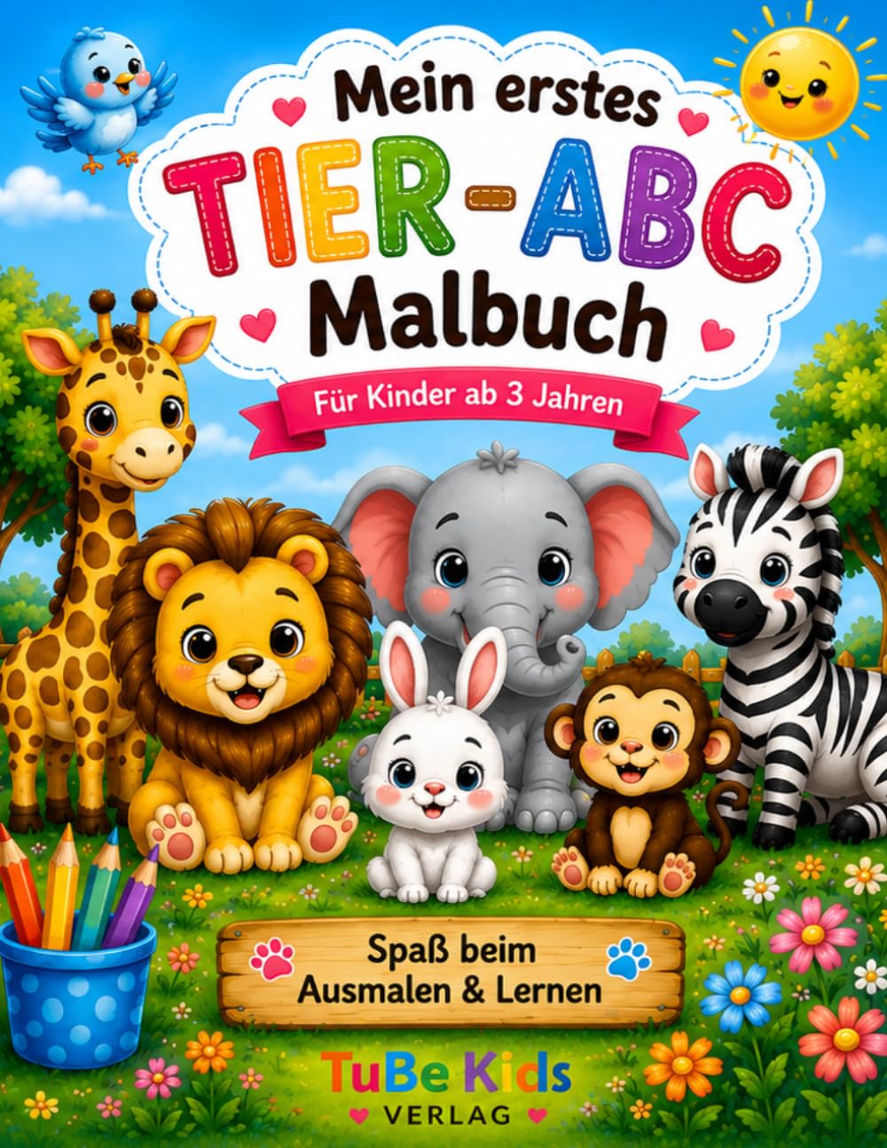 Mein erstes Tier-ABC Malbuch: Für Kinder ab 3 Jahren – Tiere von A bis Z