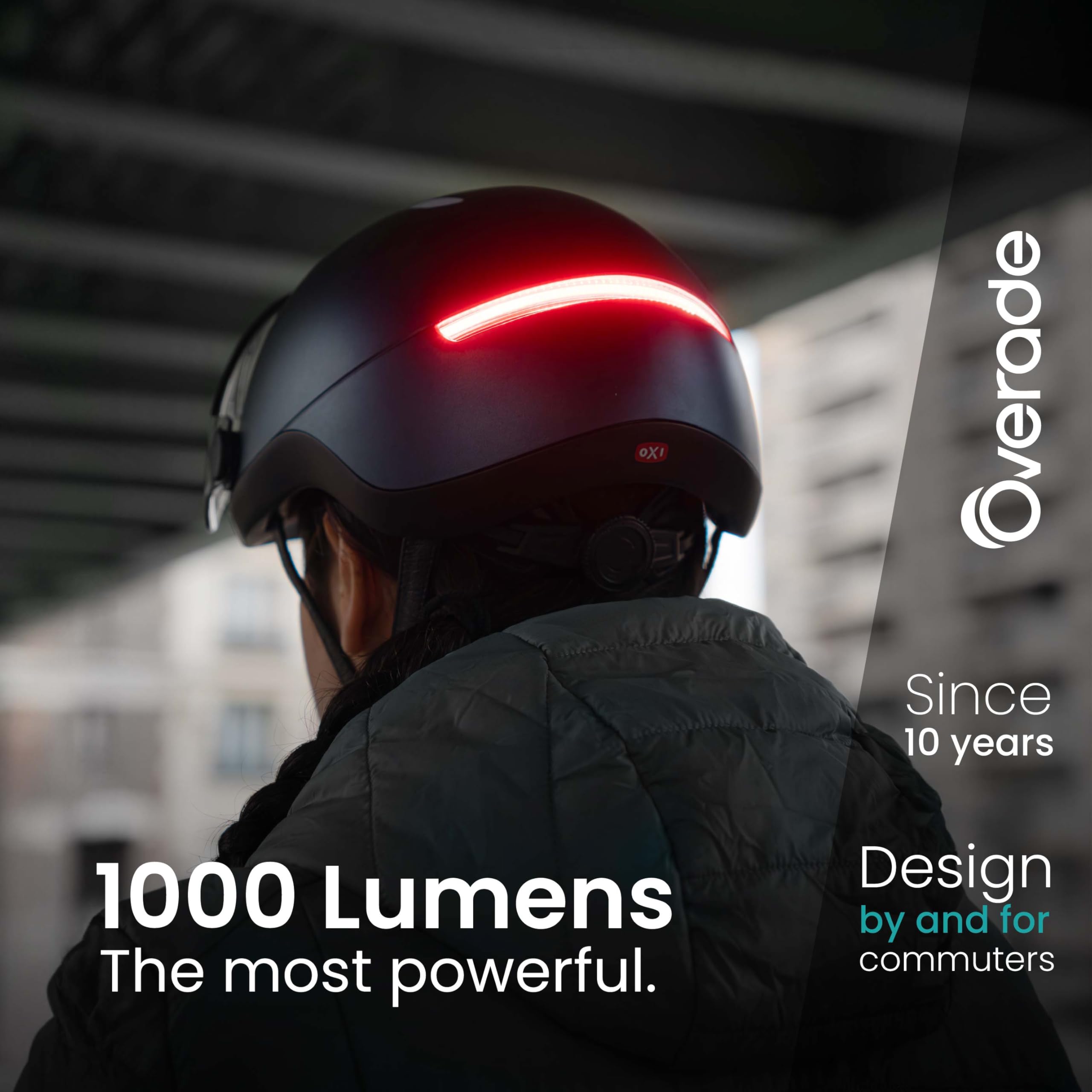 Life Helmet with Visor for Bicycle, Scooter, with Powerful Front and Rear Light, Flashing Function - One Size fits All (B0DPTG5J67)