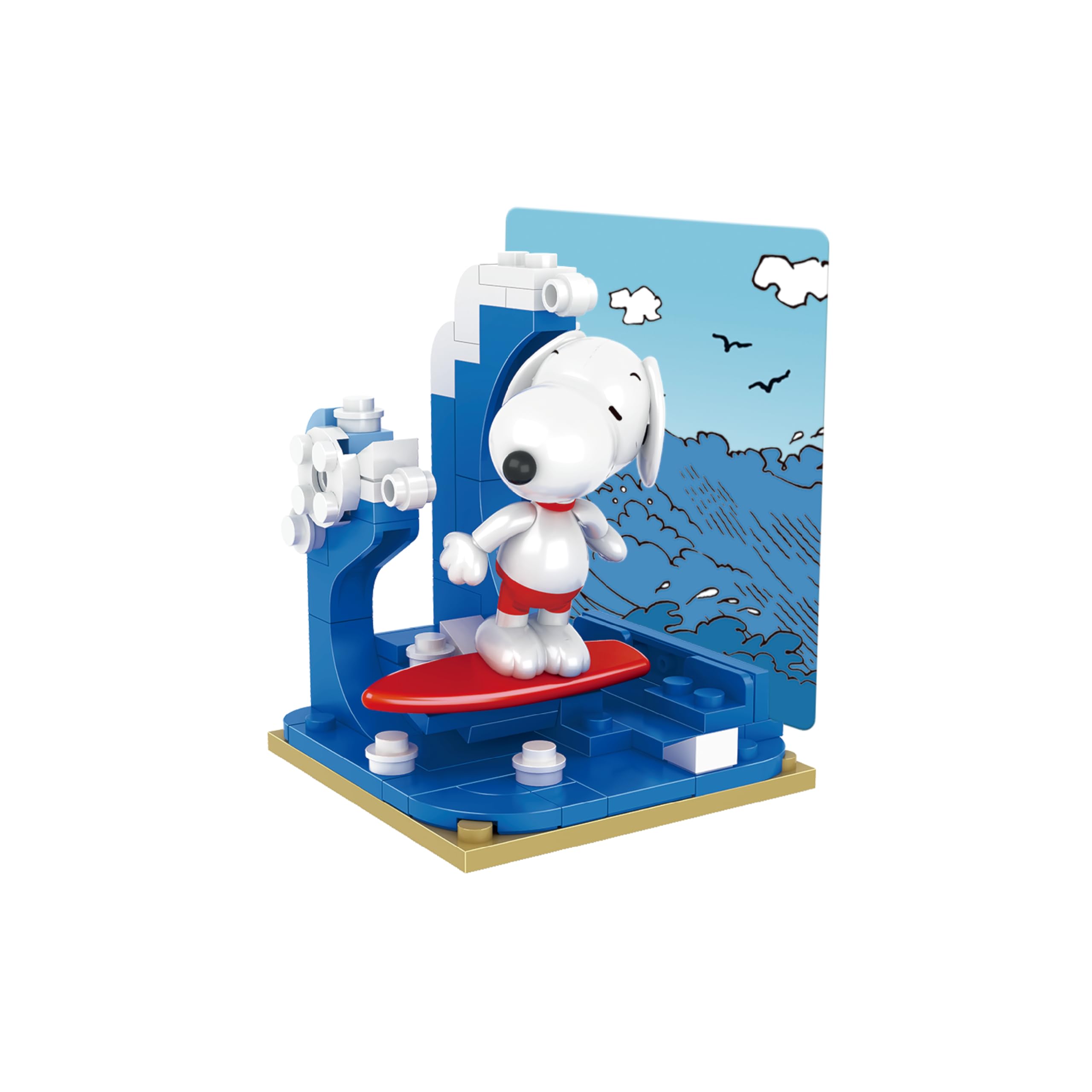 BlueBrixx Pro 107354 – Snoopy Surfs on the Beach made of