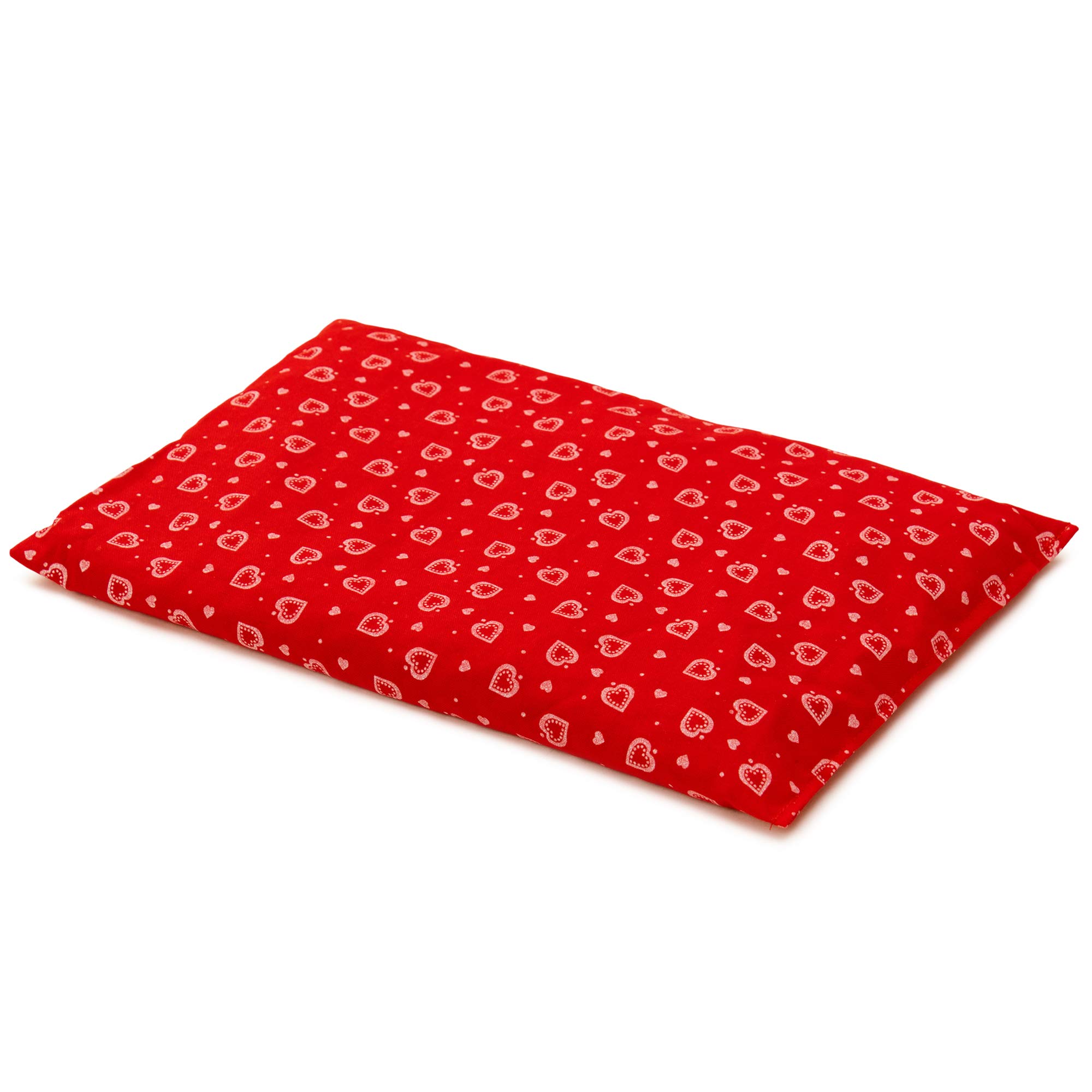 Cuscino termico - Semi di lino - Cuore rosso - 30x20cm - Terapia caldo e freddo