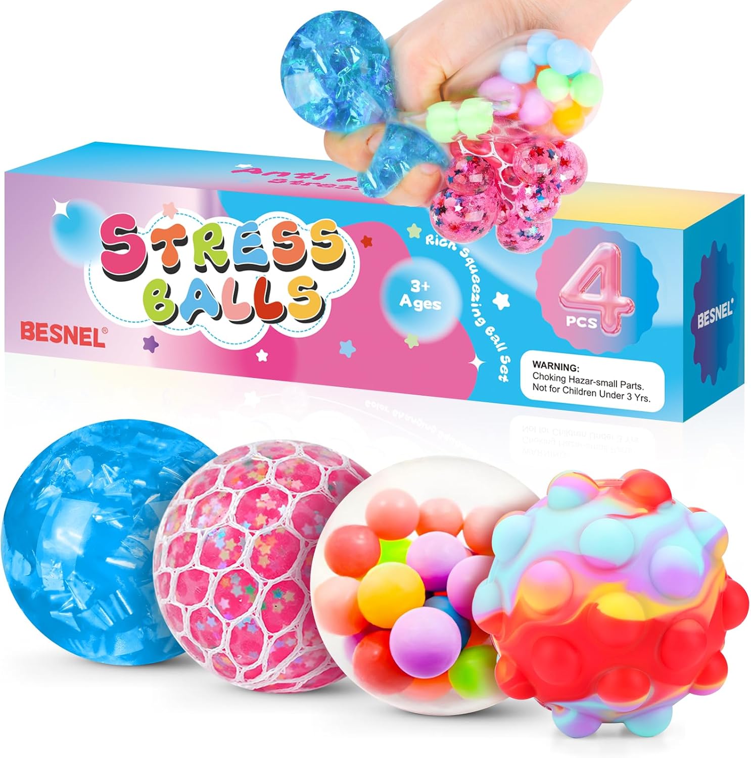 Stress Balls 4 Pack for...
