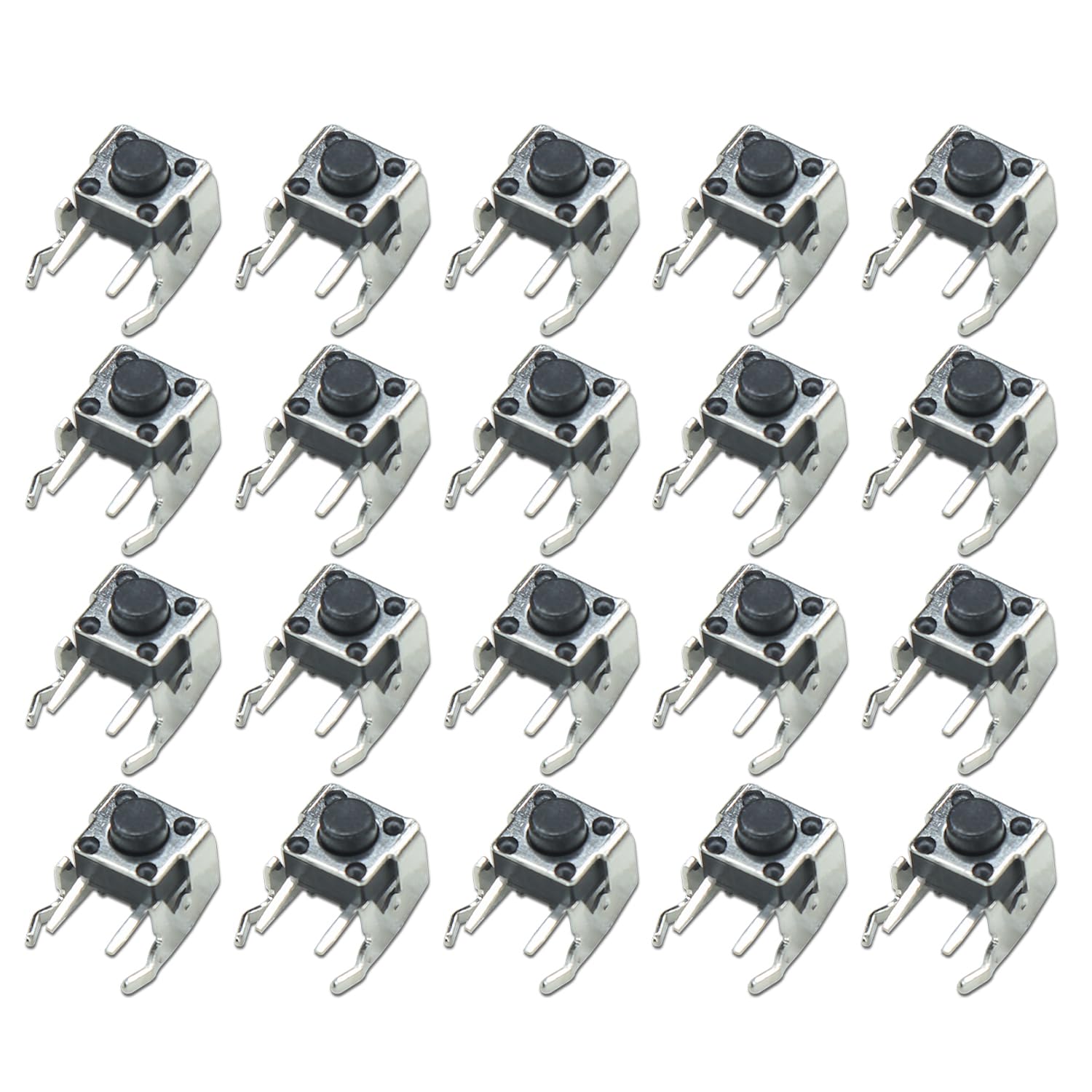 6x6x5mm 2 Pin Right Angle Push Button Momentary Tactile Switch Pack of 100