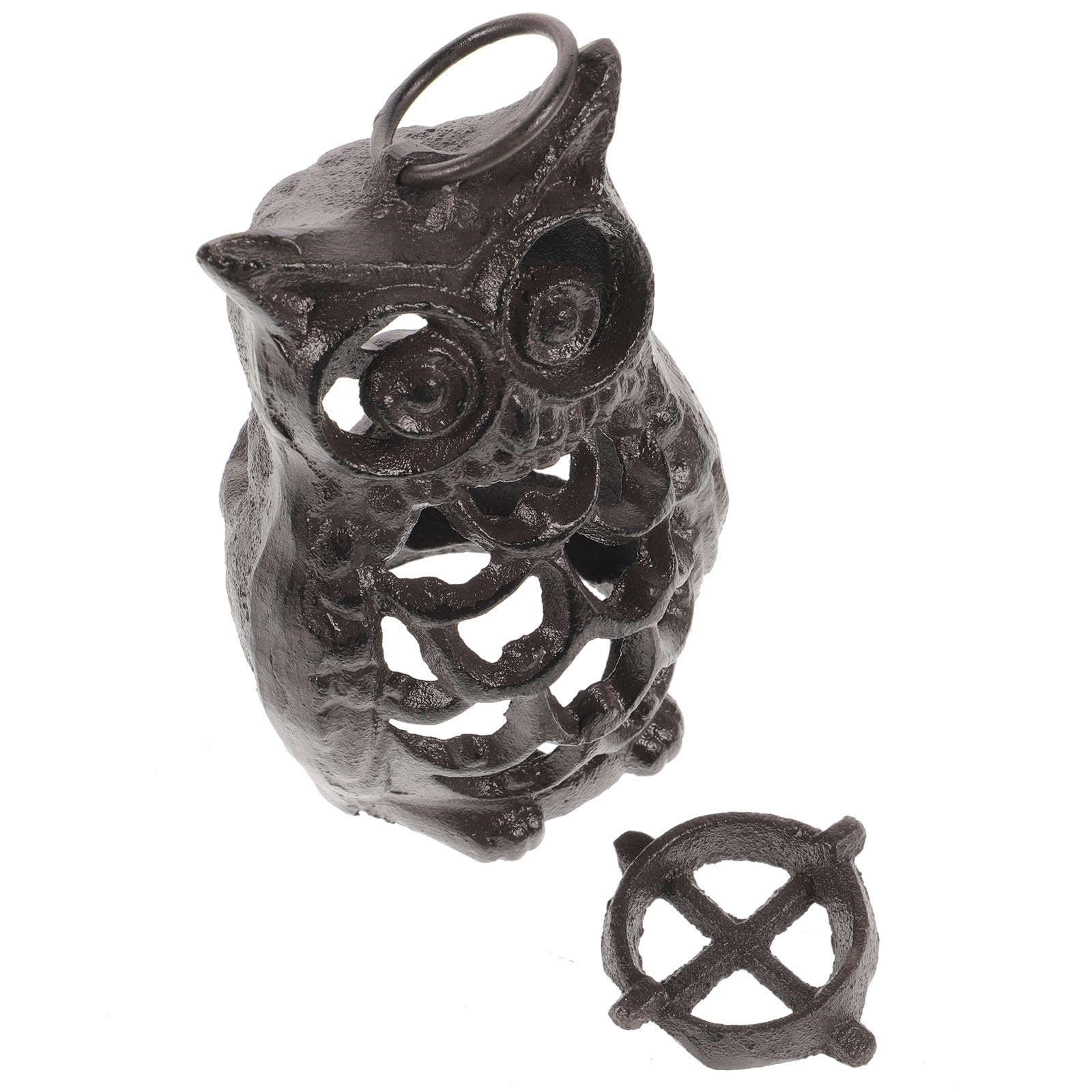 Support bougie hibou fonte décoratif de qualité supérieure