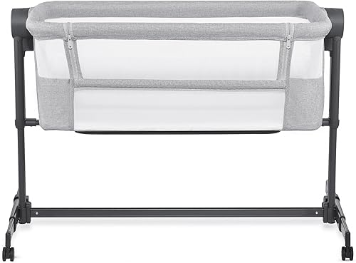 Miniatura 2 de Kinderkraft Neste UP2 - Catre de noche 2 en 1, cuna de viaje para recién nacido, altura ajustable, sábana de colchón incluida, con 4 ruedas, malla