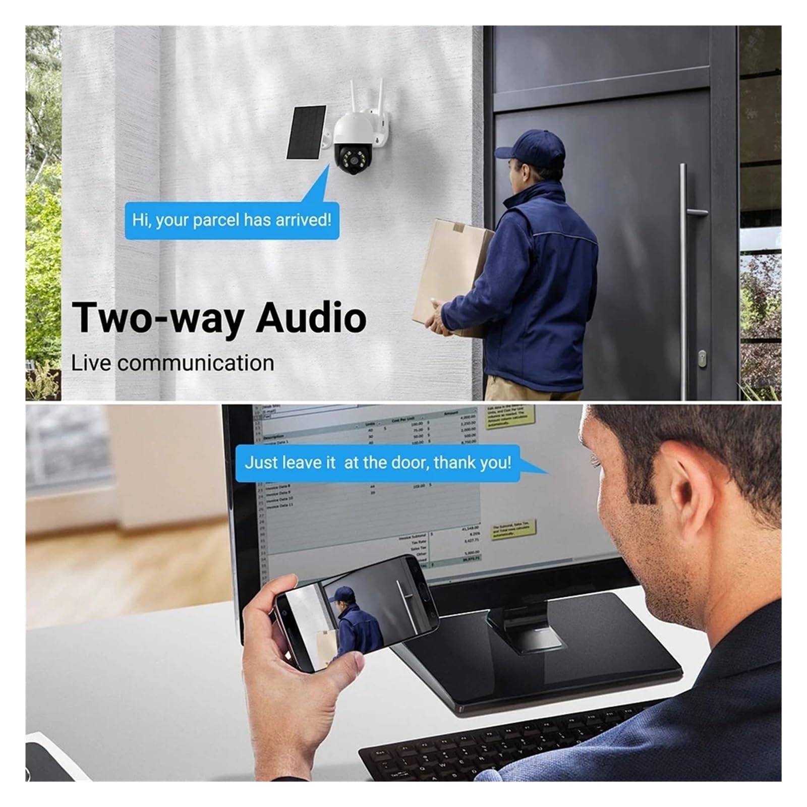 Telecamera di sicurezza WiFi solare da 4 MP 2K
