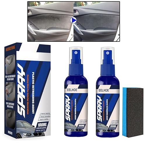 2 piezas de 3.4 fl oz antiarañazos hidrofóbico nano agente de recubrimiento con 2 esponjas, capa rápida de cera para coche, sin niebla,