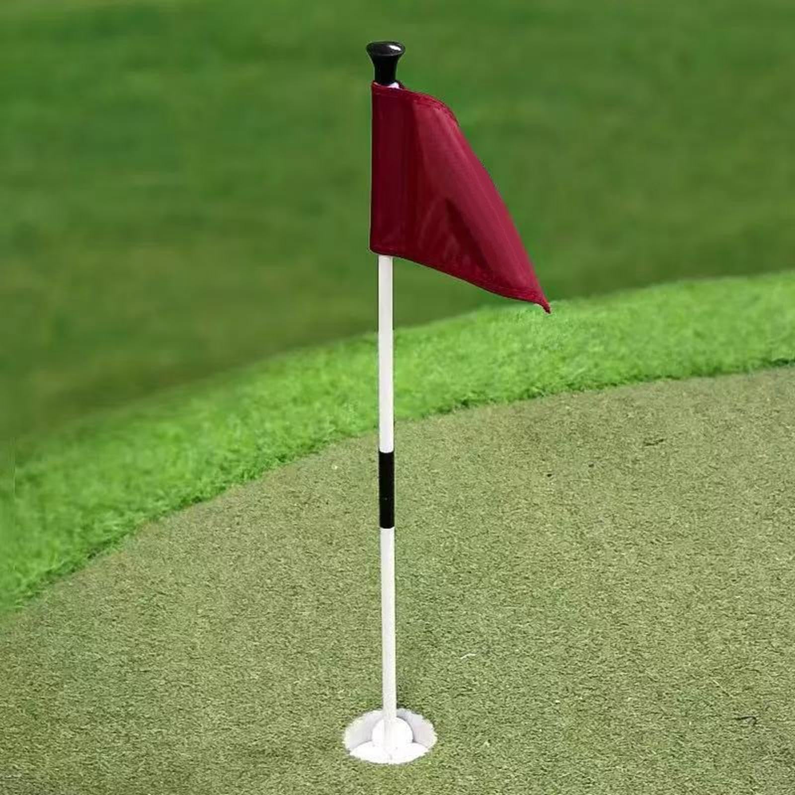 Drapeau de Golf Kit Complet avec Piquet Tige et Coupe de Trou en Matériaux Durables pour Une Longue Durée de Vie Adapté pour Le Bureau et Le Jardin