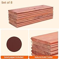 Vista 2 de Homode Tablones de cedro para armario, juego de 8 forros de cajones, lengüeta y ranura, paneles de madera de cedro aromático para almacenamiento