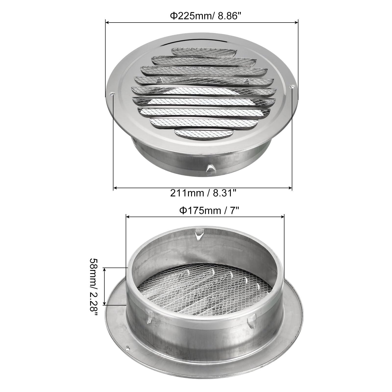PATIKIL 7" Round Soffit Air Vents - Image 2