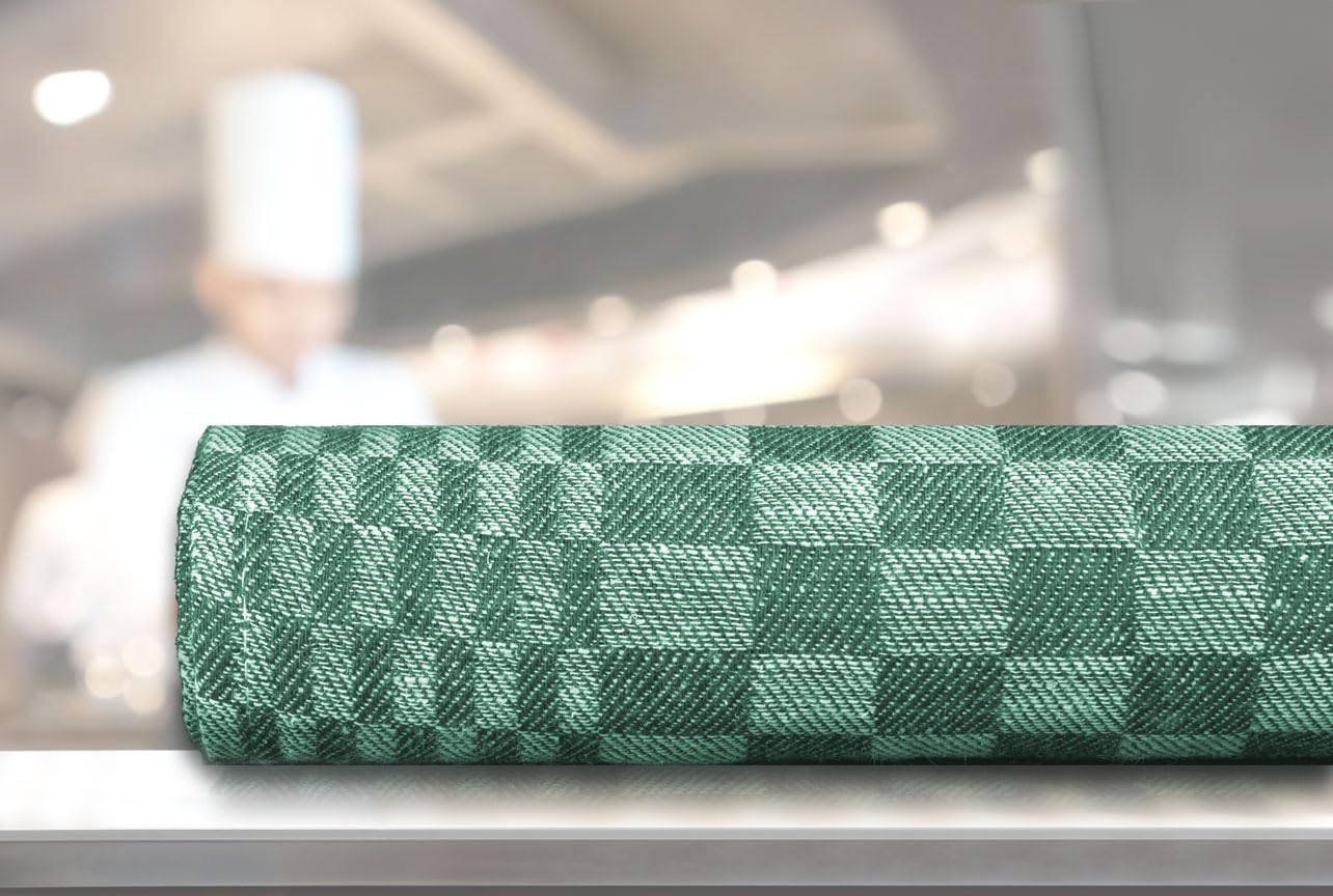 Castejo 8-er Pack Grubentücher, Geschirrtücher, Trockentücher, 50 x 100 cm Halbleinen 55% Leinen 45% Baumwolle CA054 (grün)