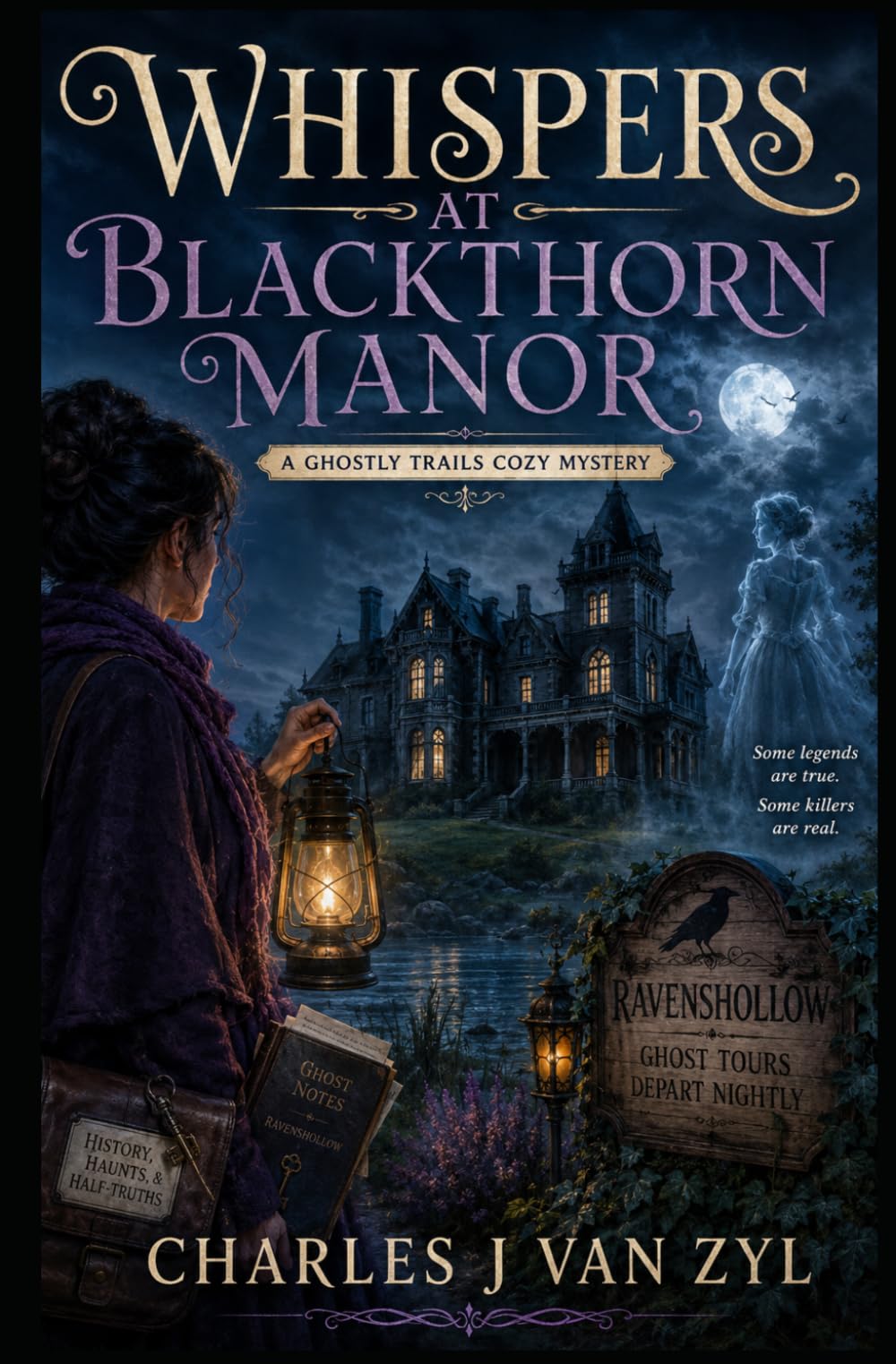 Whispers at Blackthorn Manor: A Ghostly Trails Cozy Mystery