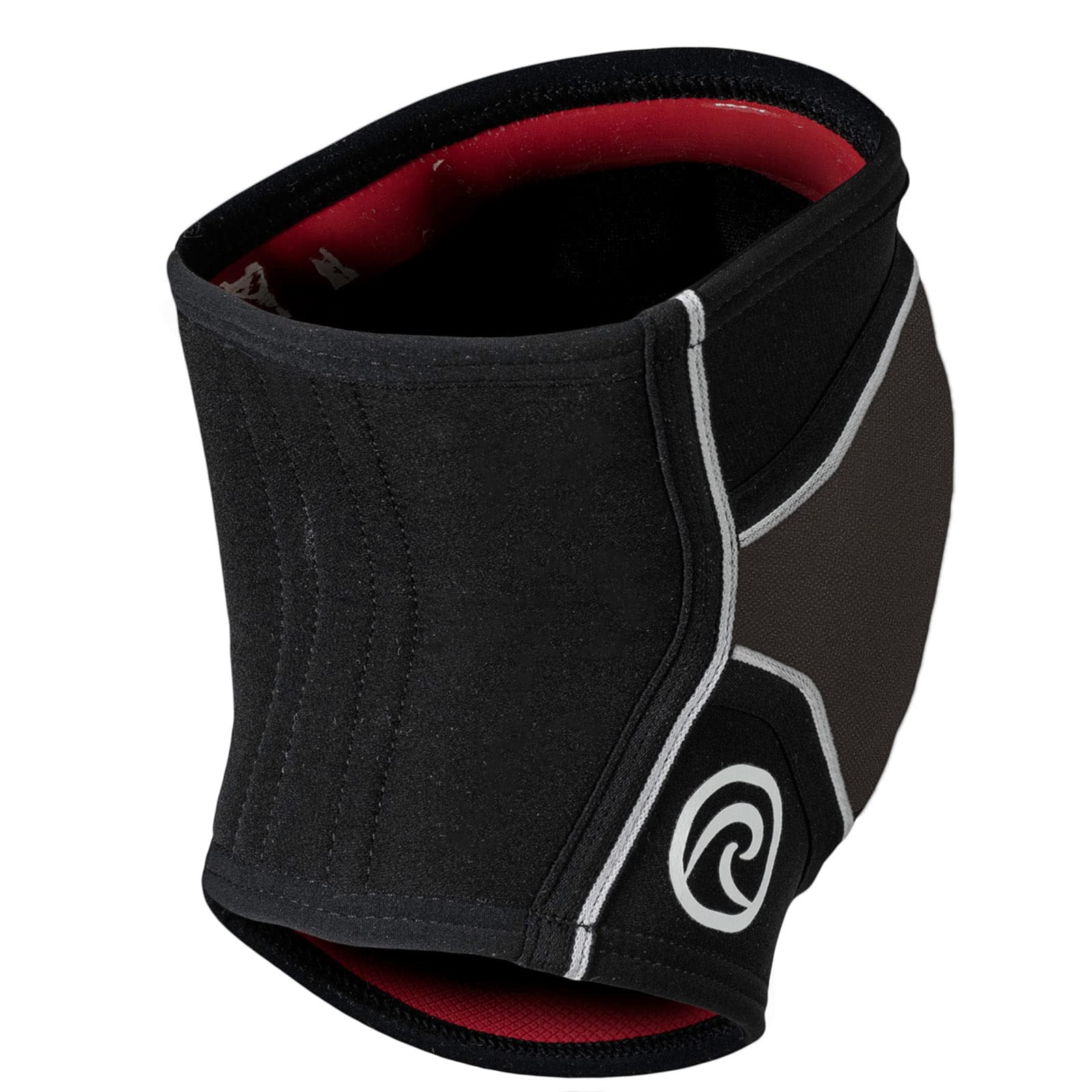 Rehband PRN Knieschoner, Kniebandage Neopren 7 mm für Damen & Herren, rutschfester & hochbelastbarer Knieschützer für Volleyball, Handball & Hallensport, Farbe:Schwarz, Größe:XL, Seite:Links
