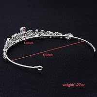 Vista 2 de HONGMEI Tiaras y coronas plateadas para mujeres y niñas, diadema de boda con diamantes de imitación, accesorios para el cabello para bodas, bailes