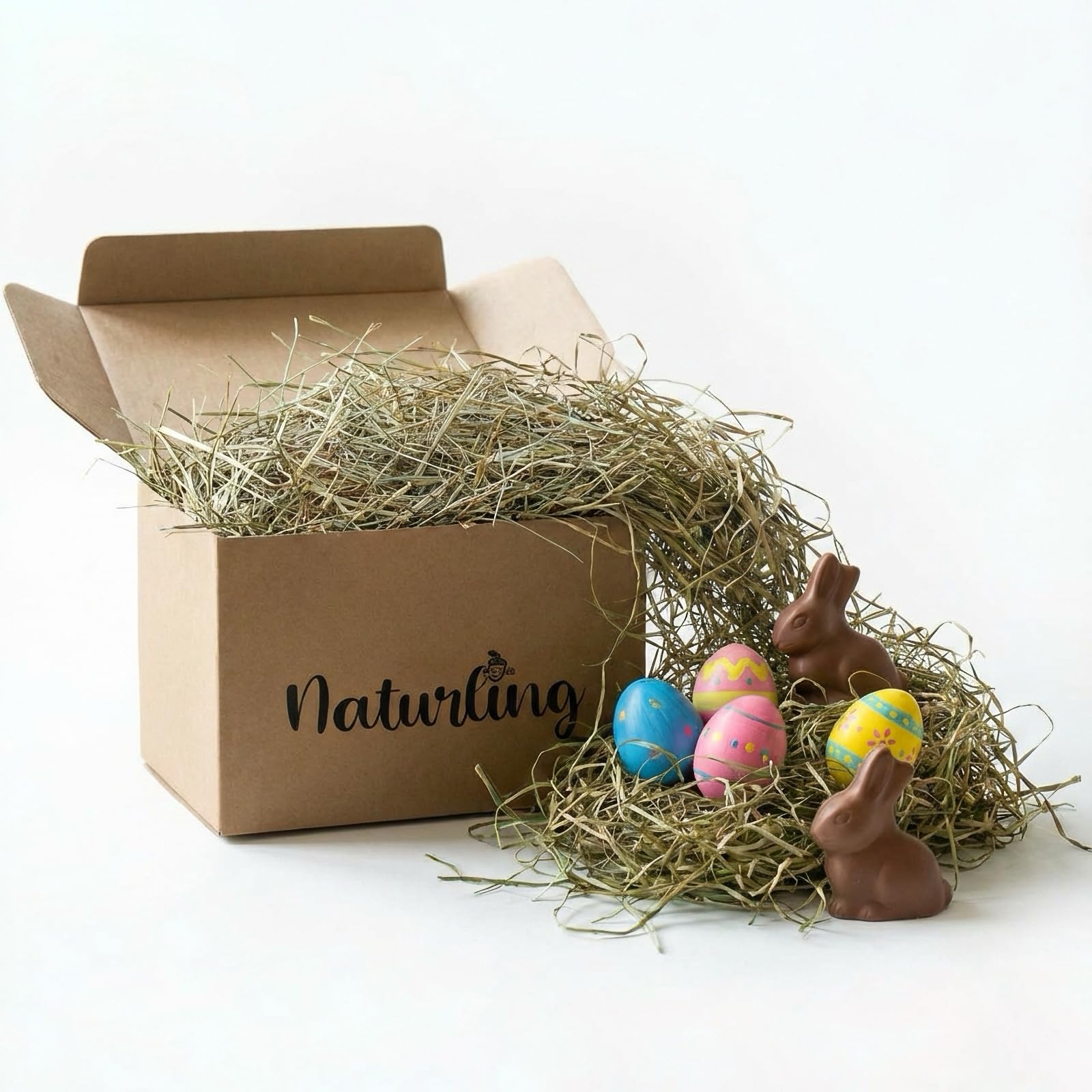 naturling Ostergras 500g - Heu für Osternest, Geschenkkörbe oder Oster Dekoration